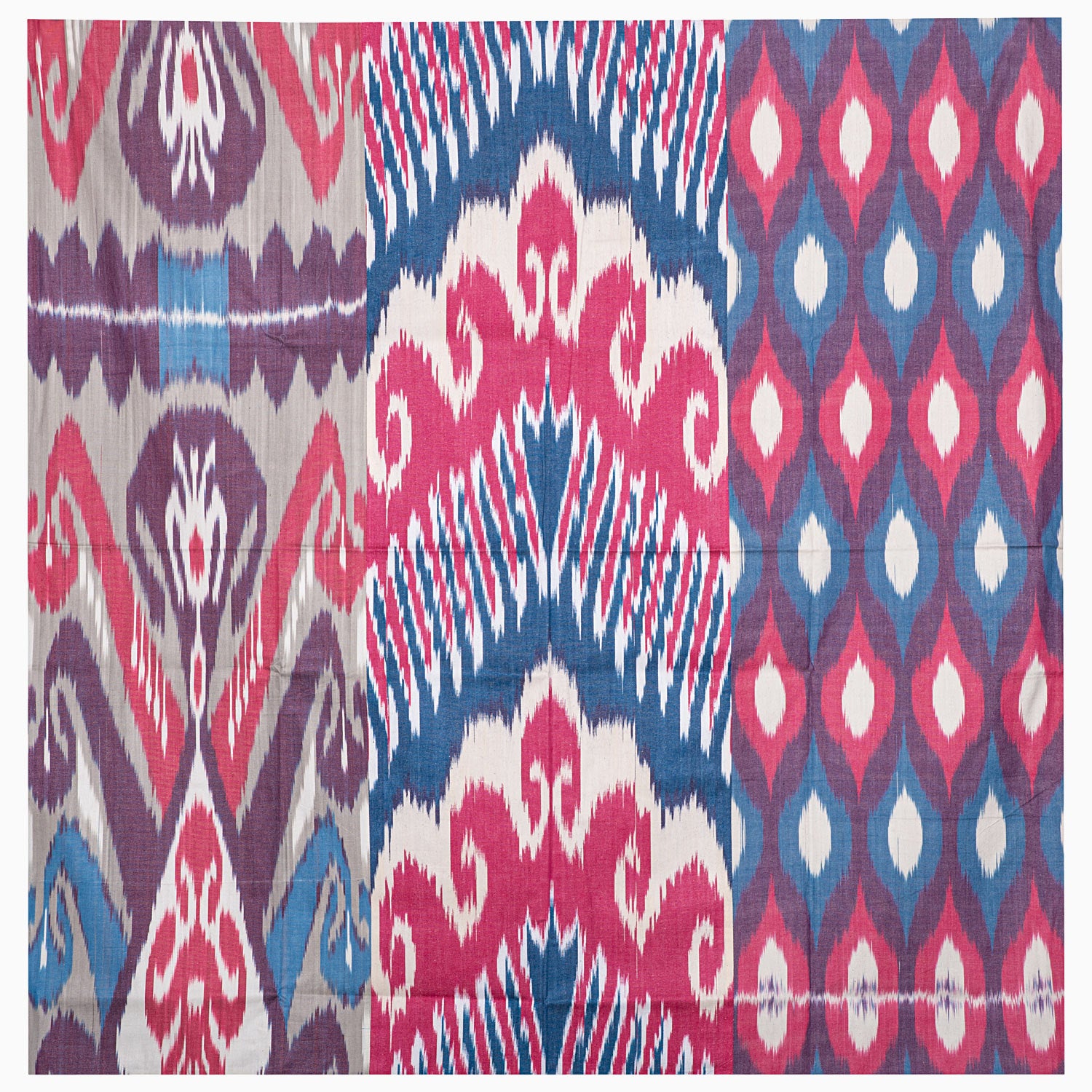 Also Delightful Medium Ikat Tapestry - Bohemian Wall Hanging Decor for Living Room, Bedroom, or Dorm - Handwoven Cotton Fabric Art