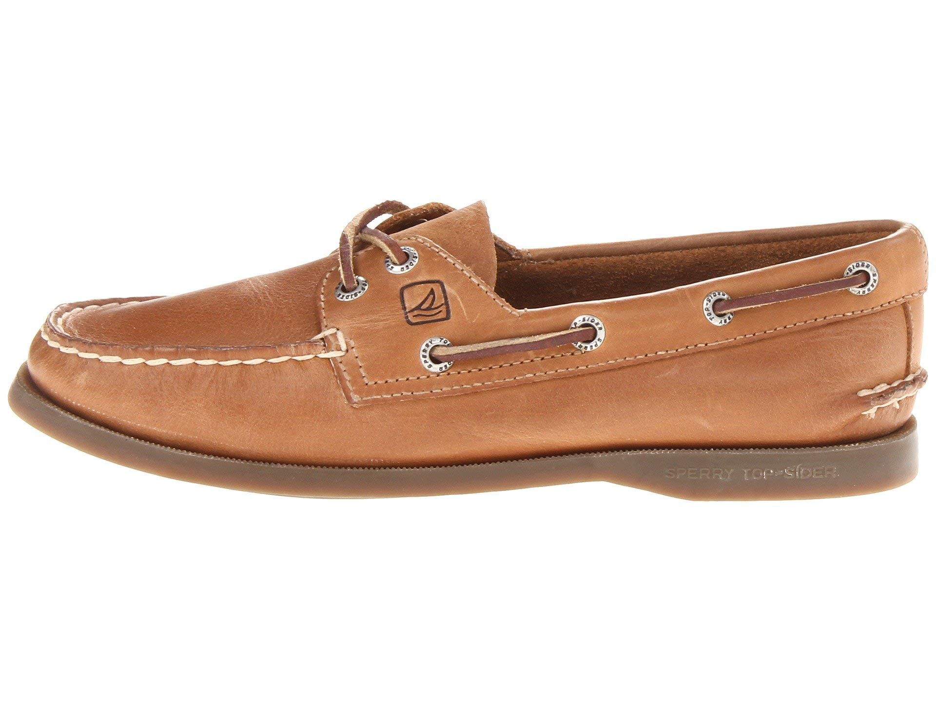Sperry Women's A/O 2-Eye Boat Shoe in Tan - Size 10 Wide | Comfortable Non-Slip Deck Shoes for Sailing, Boating & Casual Wear