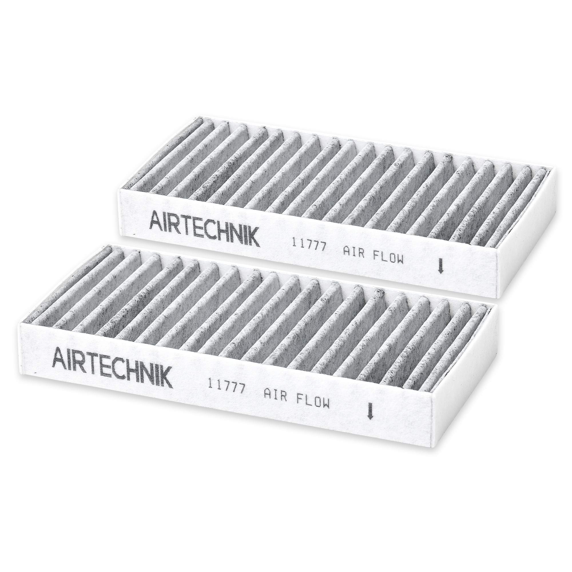 AirTechnik CF11777 Premium Cabin Air Filter with Activated Carbon - Compatible with Jeep Wrangler 2011-2017 & Wrangler JK 2018-55111302AA | Improves Air Quality, Reduces Allergens & Odors for Cleaner Cabin Air