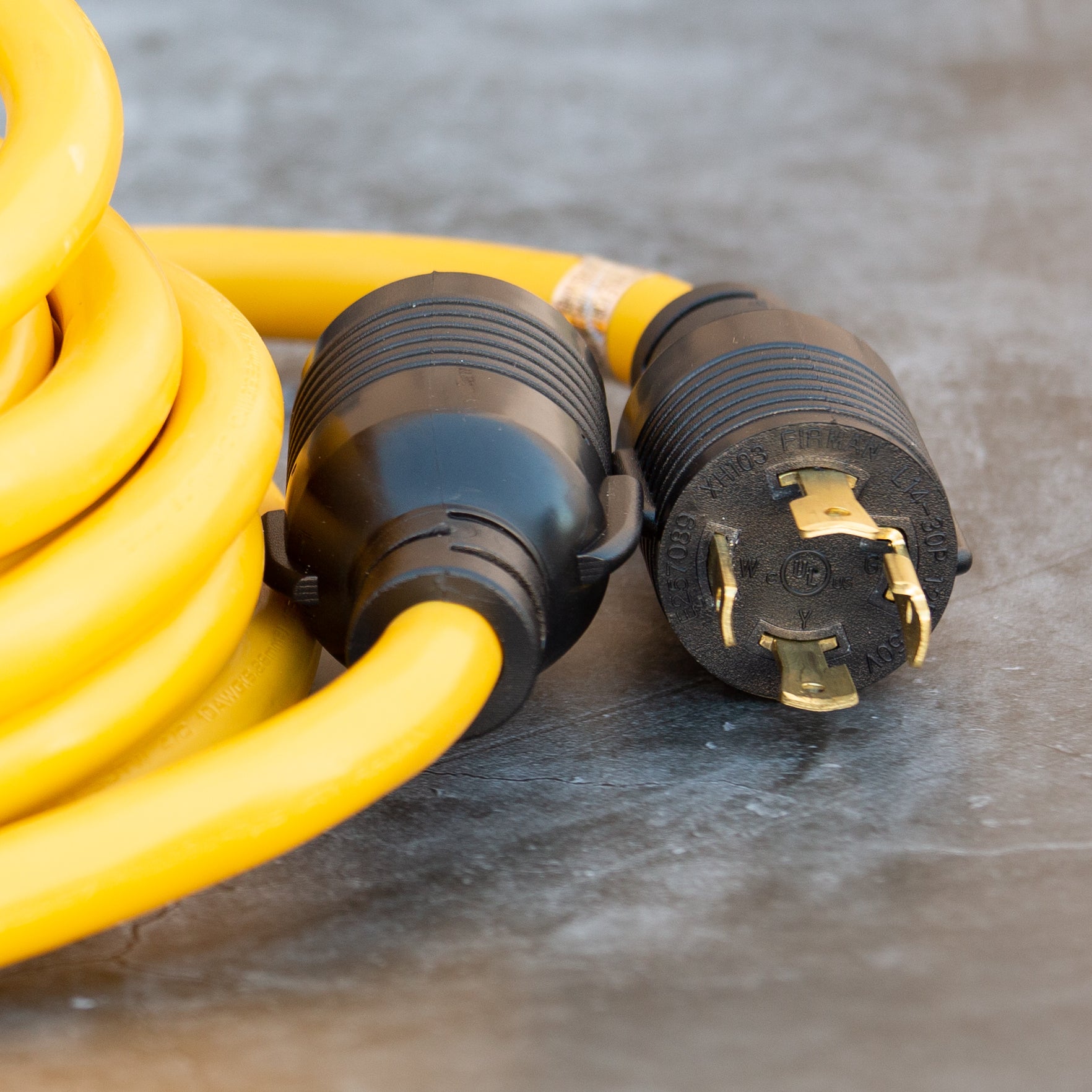 25ft Heavy Duty L14-30P to L14-30R Extension Cord with Storage Strap - Perfect for Generators, RVs, and Industrial Equipment Power Supply