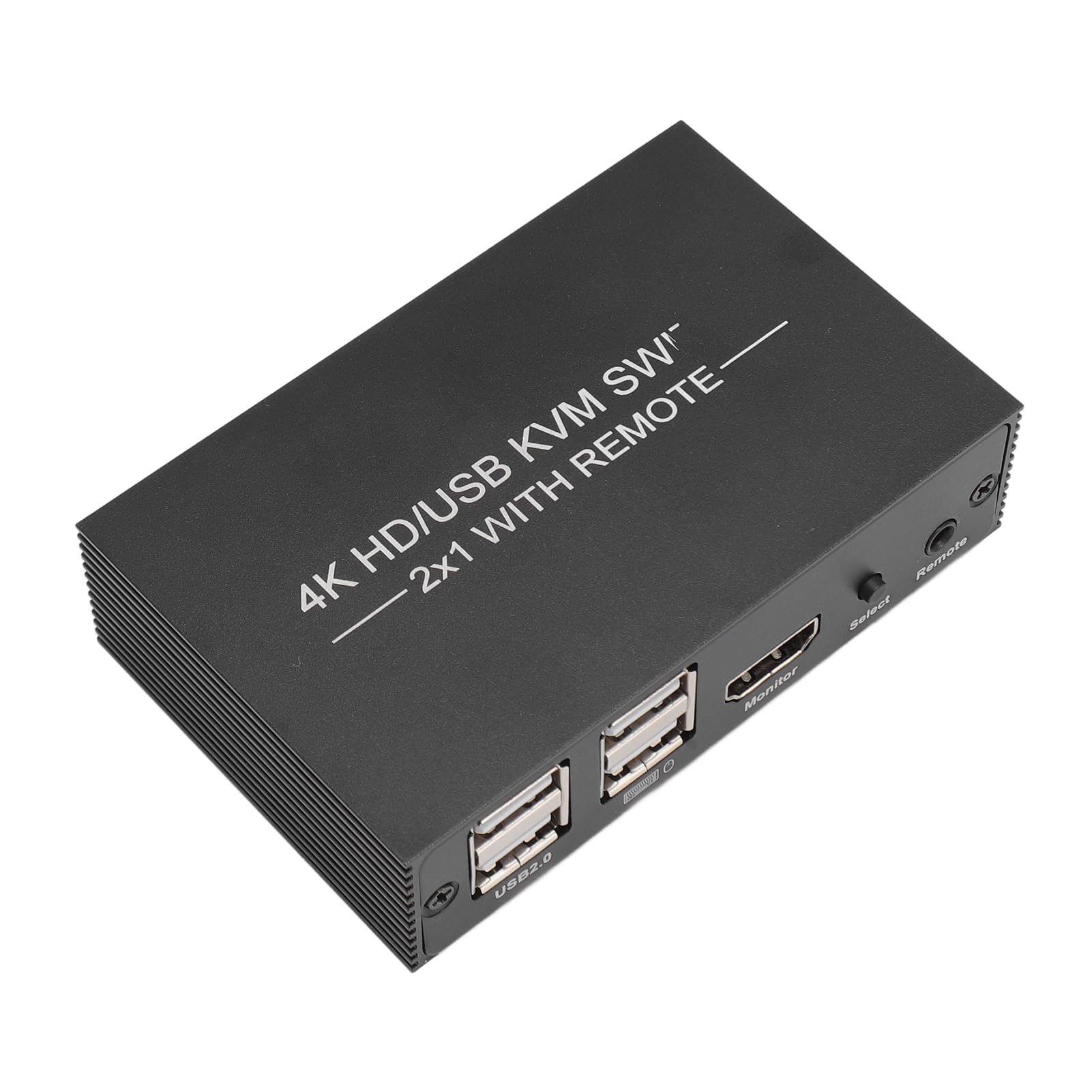 4K HDMI KVM Switch for 2 Computers - Share Keyboard, Mouse & Monitor for Office/Home