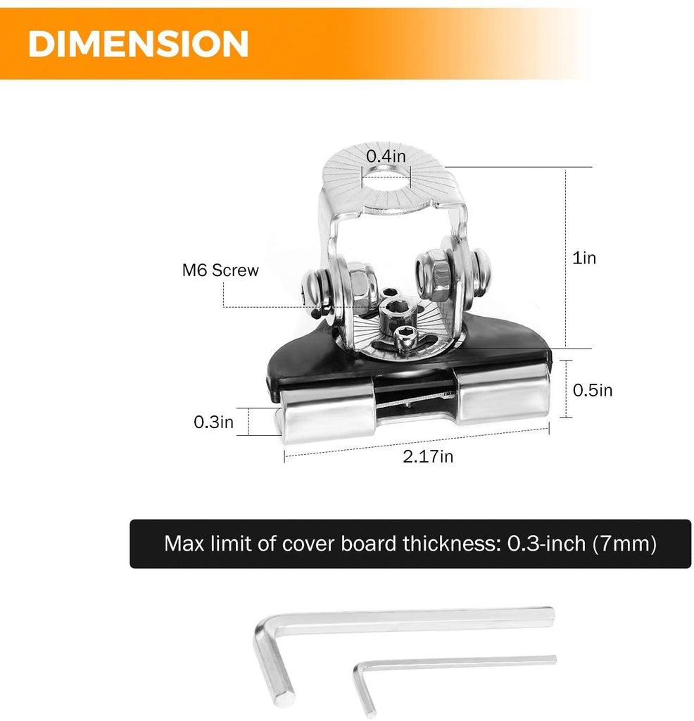4 Pack Classic SM Series Spot Beam LED Pod Lights with Universal Mounting Brackets - Perfect for Off-Road Trucks, ATVs, and Marine Boats