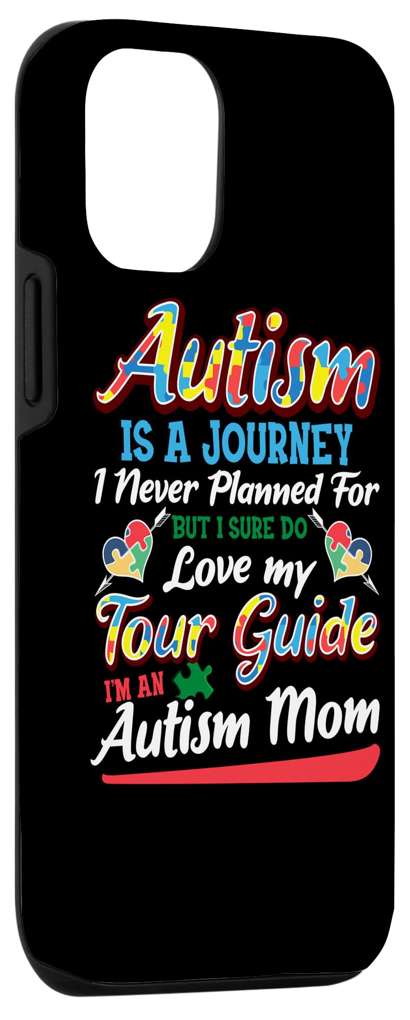 iPhone 12/12 Pro Autism Awareness Phone Case - Supportive Autism Mom Case - Durable Protective Cover for Daily Use & Special Needs Parenting