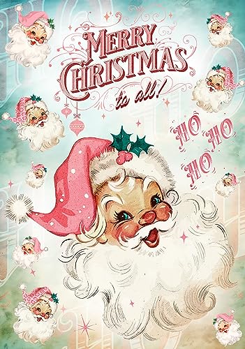 Pink Santa Face - 2 Sheets