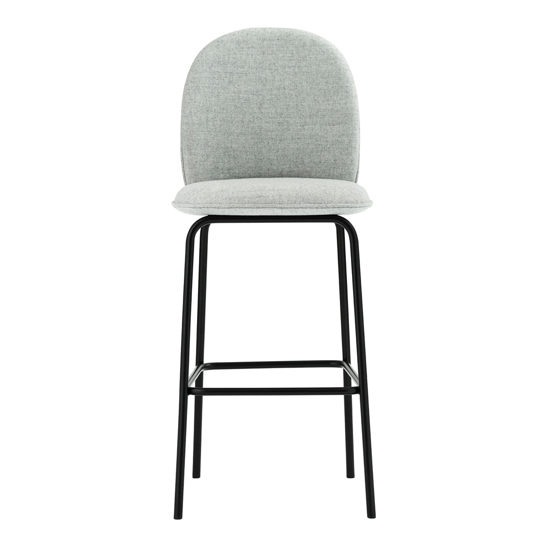 Premium Ace Bar Chair - Fully Upholstered Bar Stool with Backrest for Kitchen Island, Home Bar & Restaurant Use