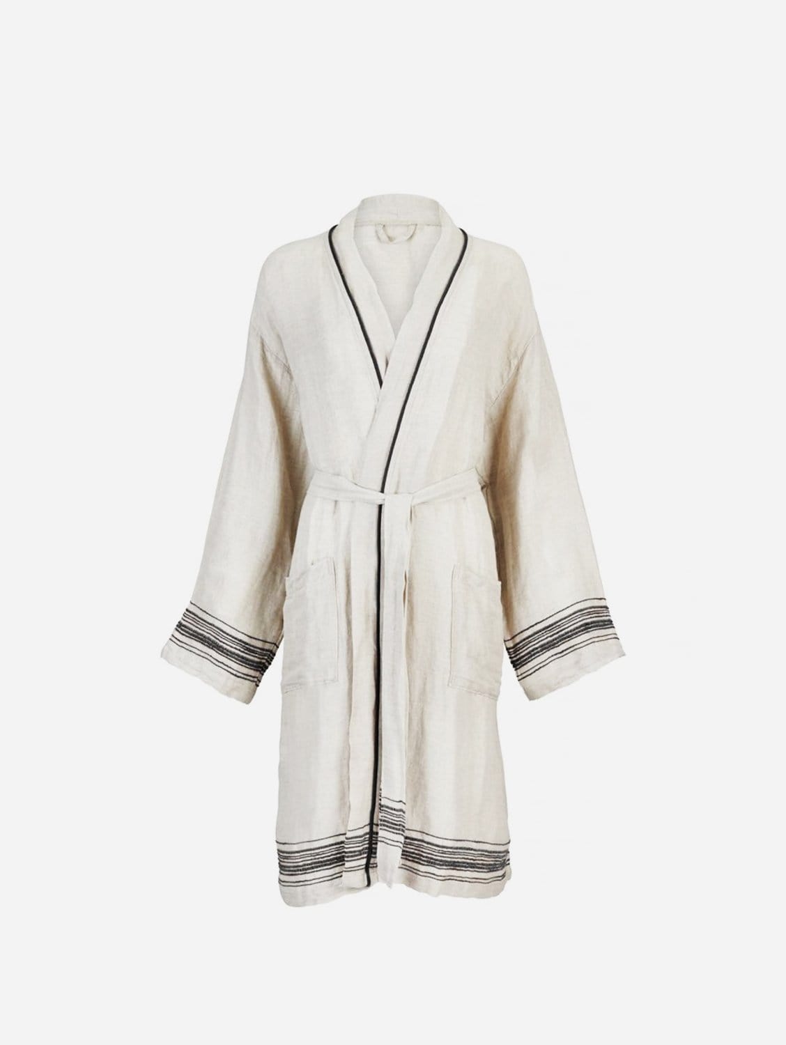 Ceren Linen & Cotton Vegan Lounge Gown - Soft Breathable Womens Sleepwear | Ink or Tan Colors | Perfect for Yoga, Meditation & Relaxing at Home
