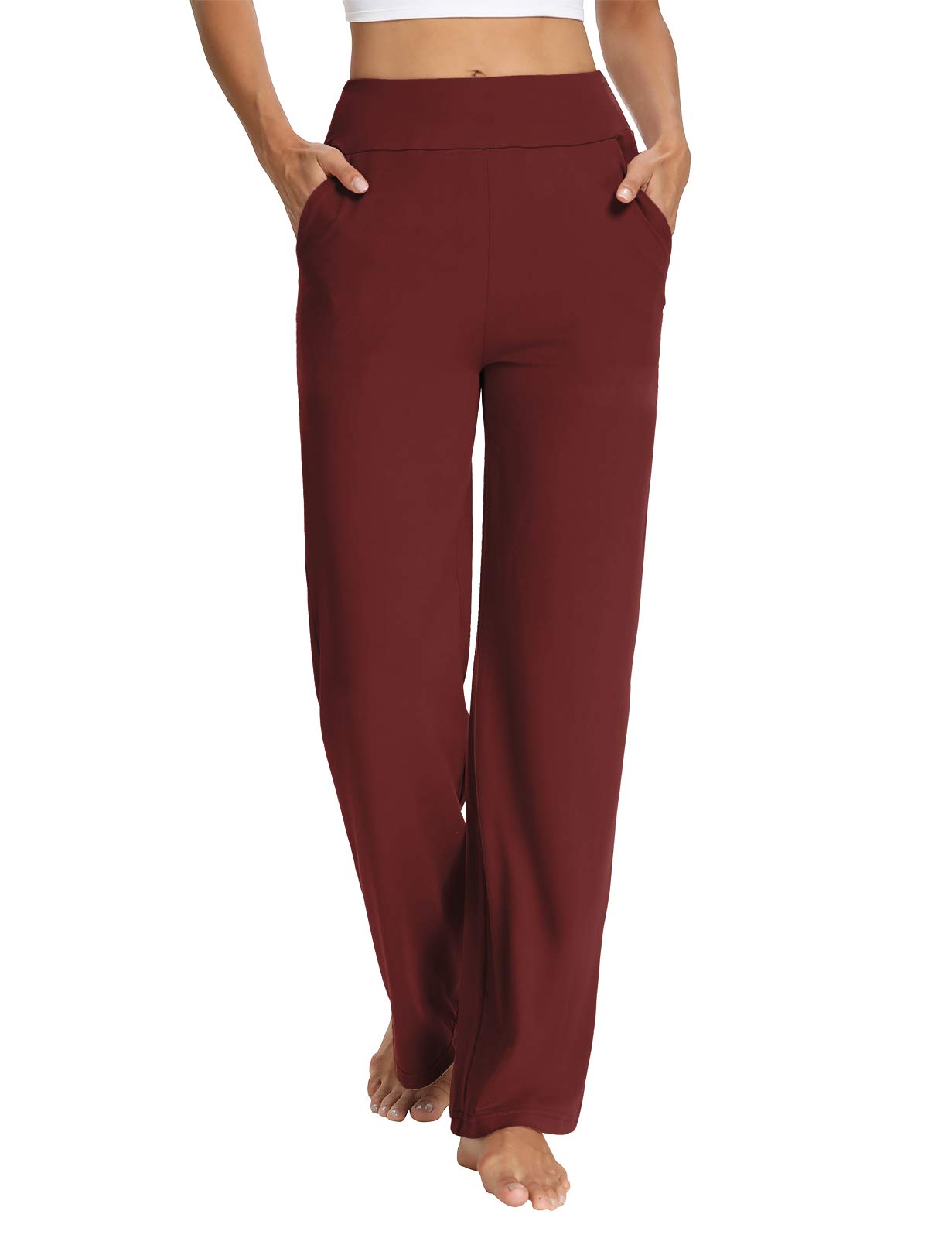 Sarin Mathews Women's Bootcut Yoga Sweatpants - Loose Lounge Pants with Pockets for Workout, Jogging & Comfortable Everyday Wear | Wide Leg Comfy Pants for Yoga, Running, Gym & Relaxation at Home