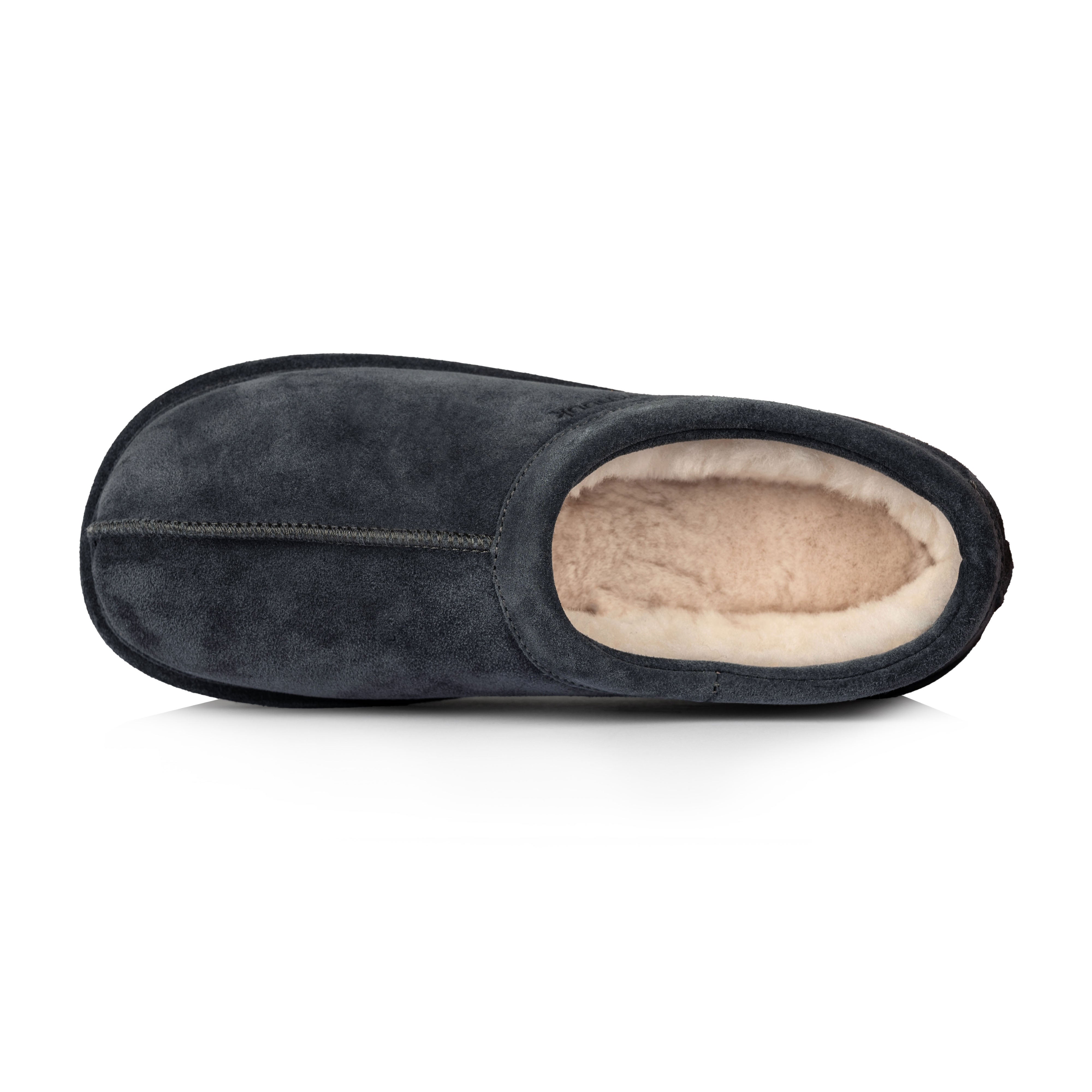 Thomas Men's Slippers - Soft Indoor/Outdoor House Shoes with Memory Foam - Comfortable Non-Slip Sole for Home, Lounge & Backyard (Charcoal)