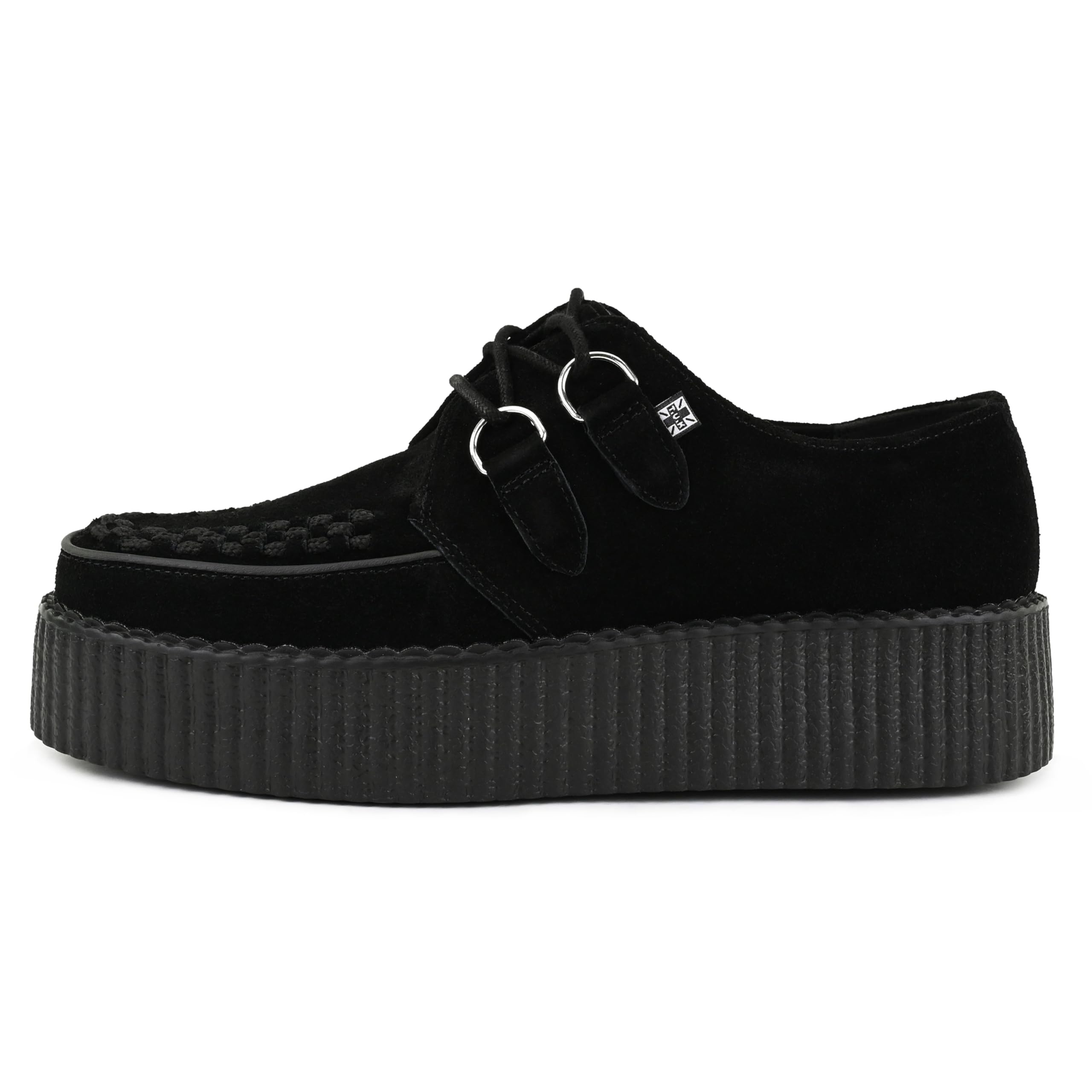 T.U.K. Suede Viva Mondo Creepers Shoes for Women & Men - Lace Up Platform Boots for Punk, Gothic & Alternative Fashion | Perfect for Concerts, Nightlife & Vintage Outfits