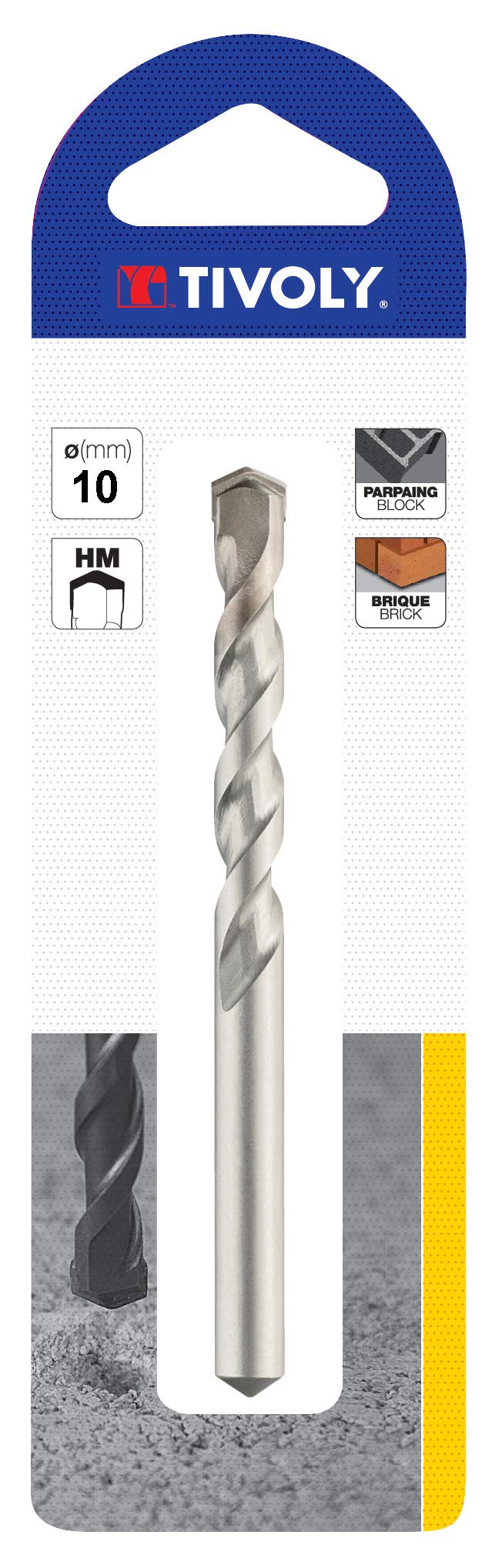 Pro Concrete Drill Bit - Heavy Duty Masonry Drill Bit for Brick, Stone & Concrete - Clear 10900220800 - Perfect for DIY Projects, Construction & Home Renovations