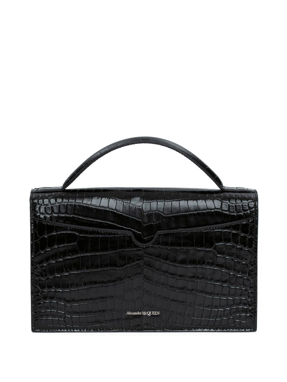 Alexander McQueen Black Leather Shoulder Bag for Women - Luxury Designer Handbag for Work, Travel & Evening Events