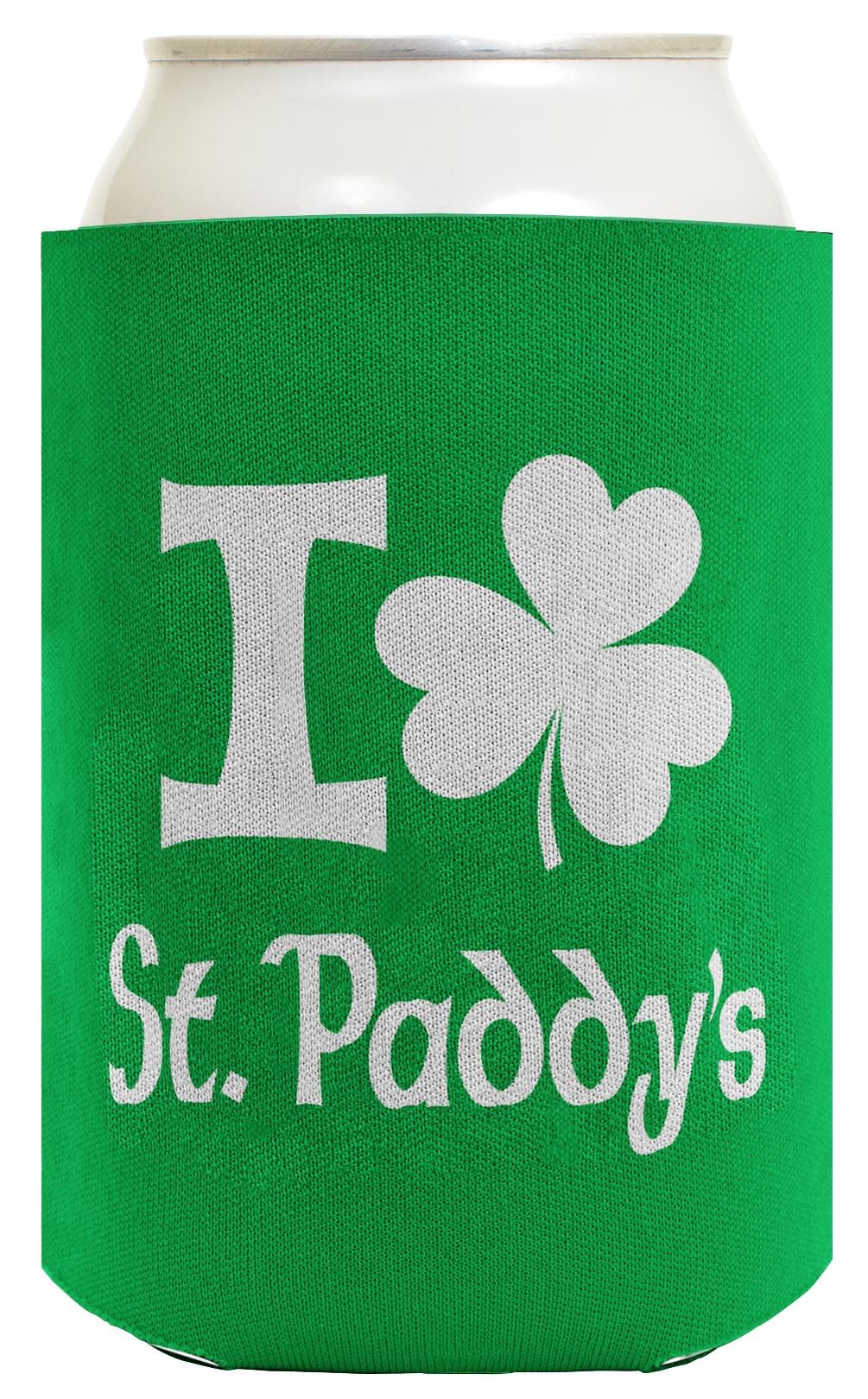St. Patrick's Day Party Supplies - 48-Pack Shamrock Drink Can Coolers for St. Paddy's Day Celebrations | Perfect for Beer, Soda & Beverage Covers at Irish Themed Parties, Parades & Pub Crawls