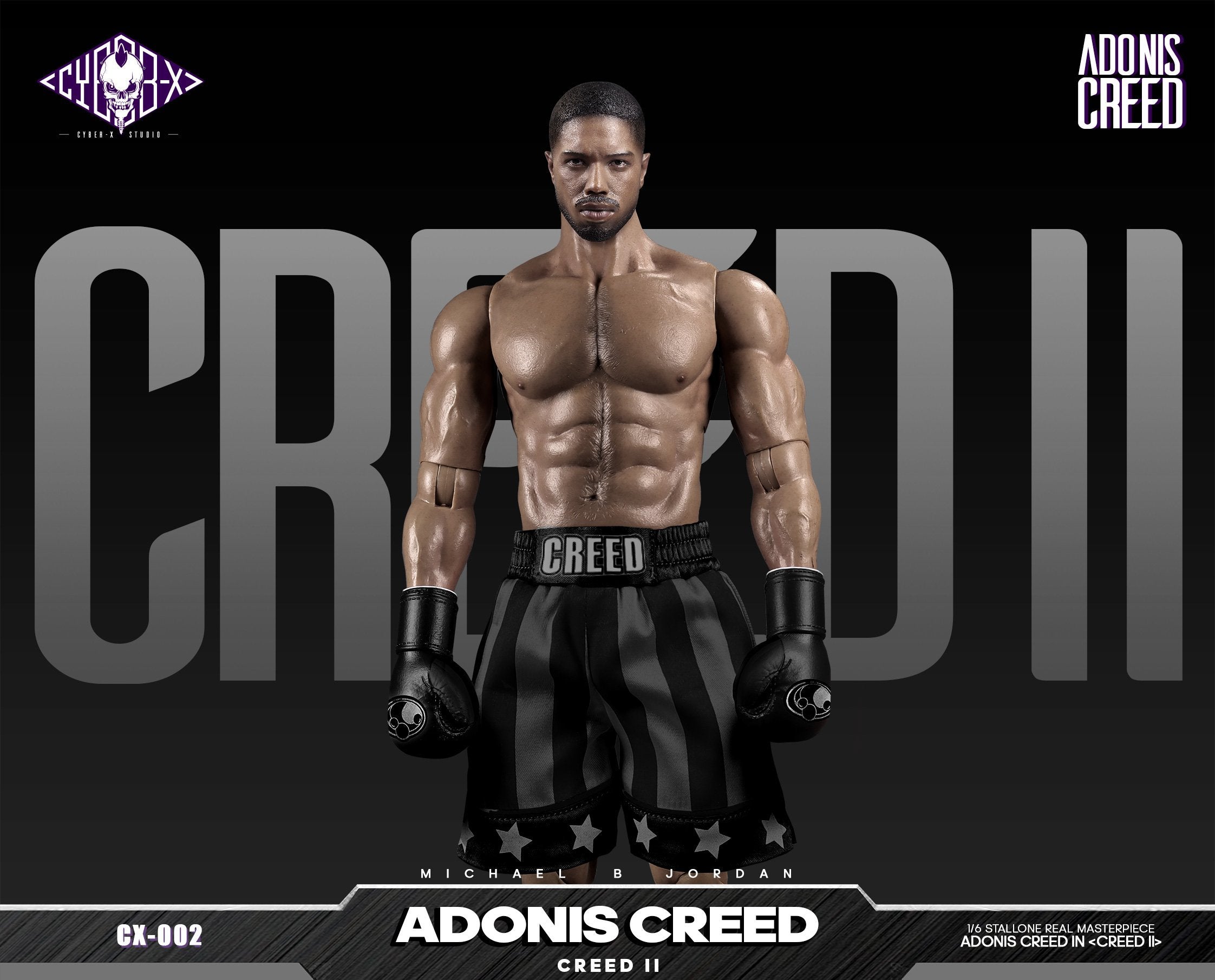 Cyber X Studio 1/6 Creed II Adonis Creed Sixth Scale Collectible Action Figure CX 002 - Perfect for Movie Fans, Boxing Enthusiasts & Collectors Display