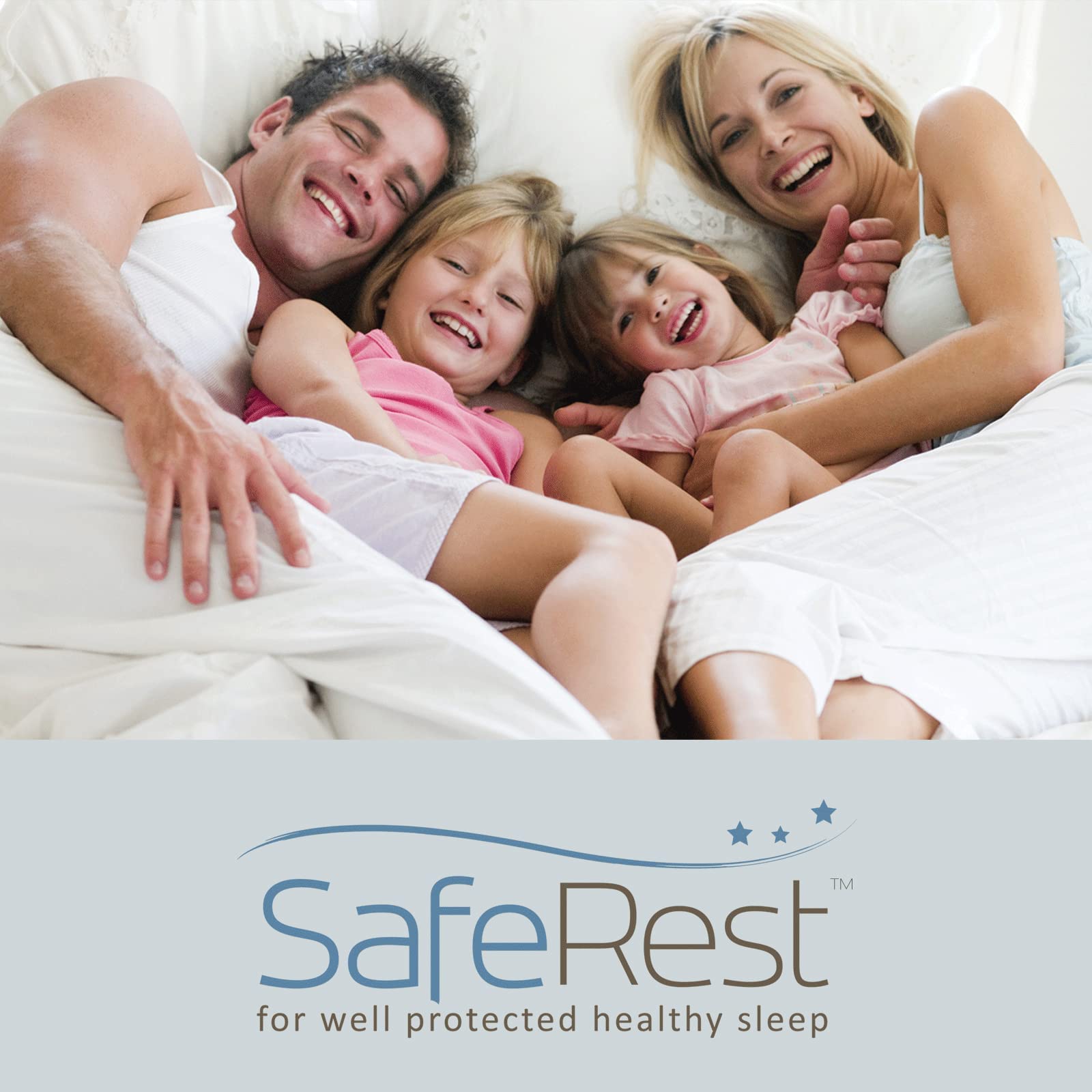 SafeRest Waterproof Pillow Protector - Pack of 2 Queen Size Zippered Pillow Covers - Breathable Cotton Terry Encasement for Allergy Relief & Bed Protection - Perfect for Dorms, Apartments & New Homes