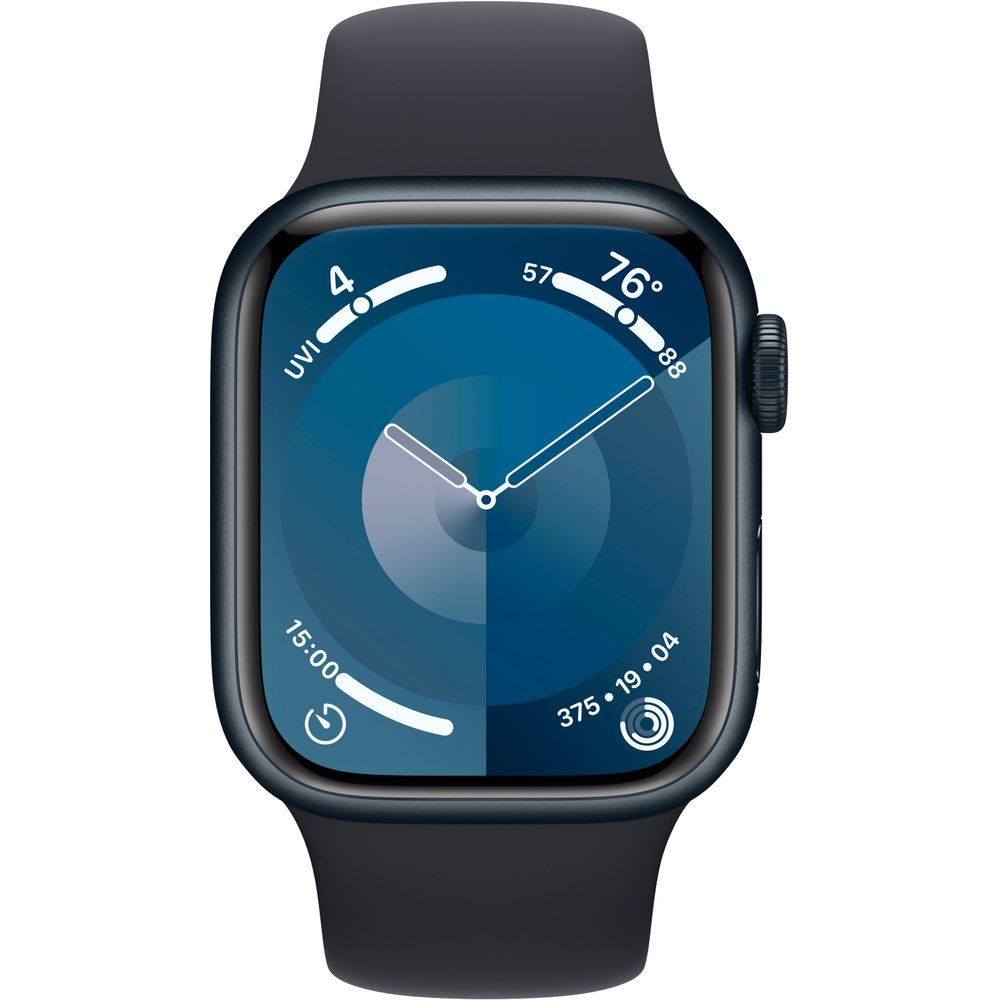 Apple Watch Series 9 41mm GPS Smartwatch (Midnight Aluminum Case with Midnight Sport Band) - MR8X3LL/A - Perfect for Fitness Tracking, Heart Rate Monitoring & iPhone Connectivity