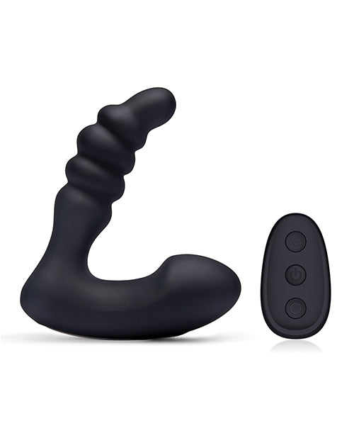 Blue Line Prodder Rechargeable Silicone Prostate Massager with Remote Control - Black | Anal Stimulator for Men | Perfect for Solo Play & Couples Use