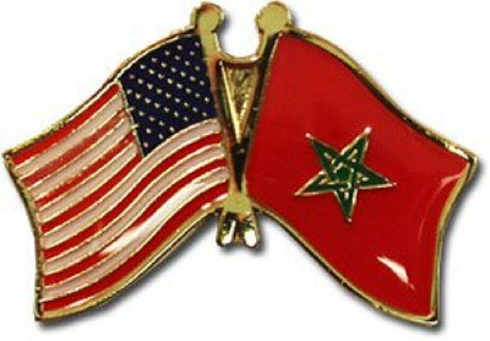 USA American Morocco Friendship Flag Lapel Pins - Pack of 24 for Bike Hats, Motorcycle Accessories & Clothing Studs - Perfect for Bikers, Collectors & Patriotic Fashion