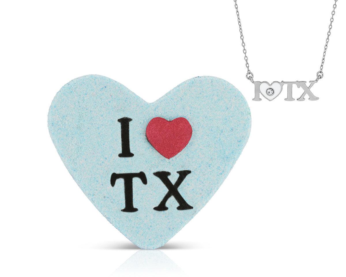 I Heart Texas Bath Bomb - Handmade Luxury Bath Fizzy for Relaxation & Self Care - Perfect for Spa Nights, Gifts & Stress Relief