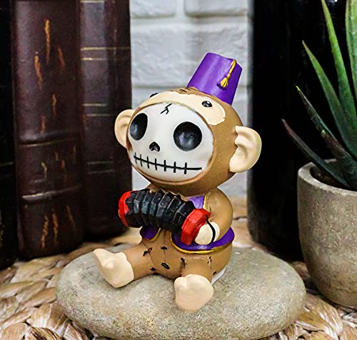 Ebros Furrybones Circus Monkey with Fez Playing Accordion - 3