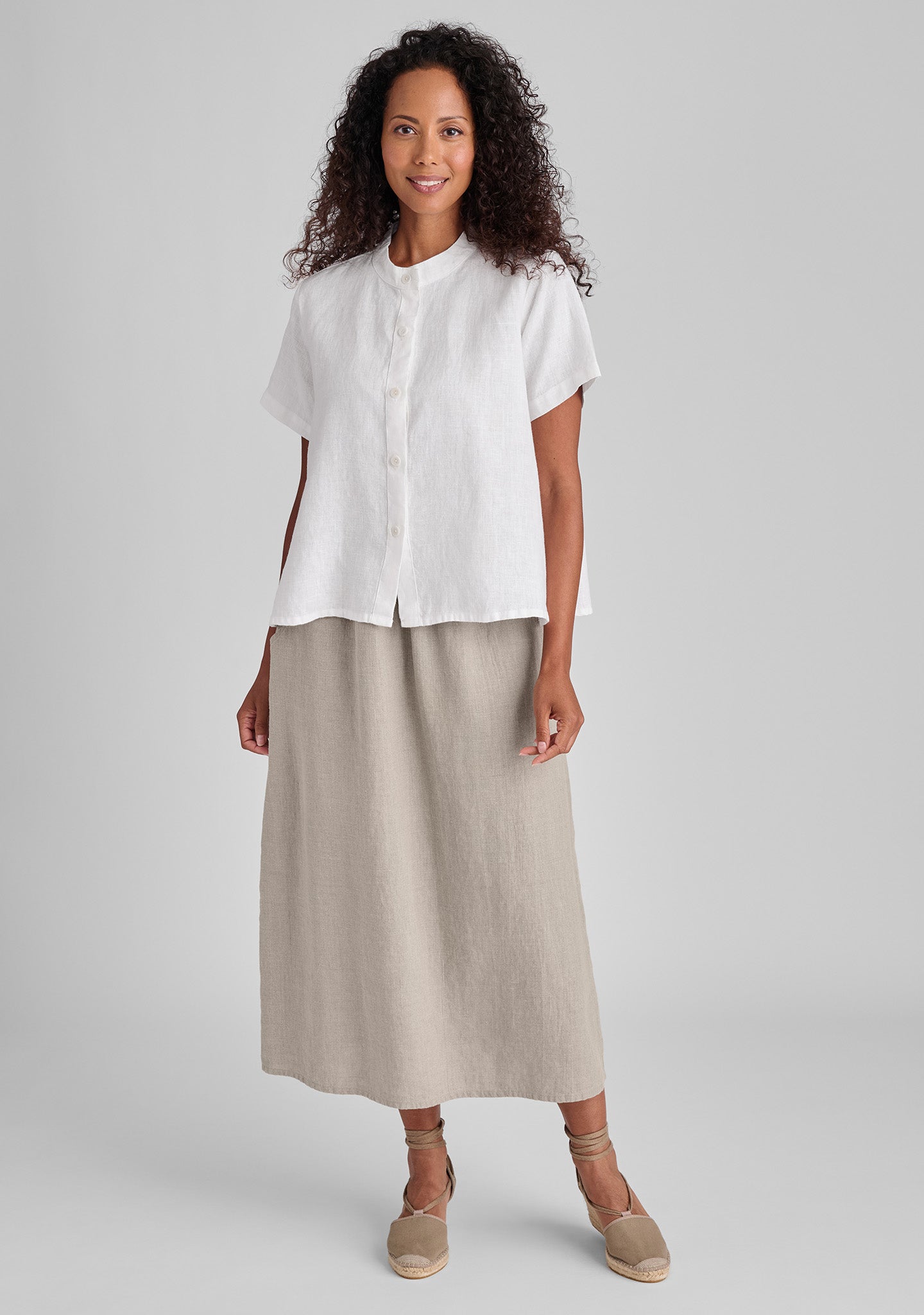 Zdenka Women's Linen Button Down Shirt - Breathable Casual Blouse for Work & Summer Outfits | Office Wear & Vacation Style