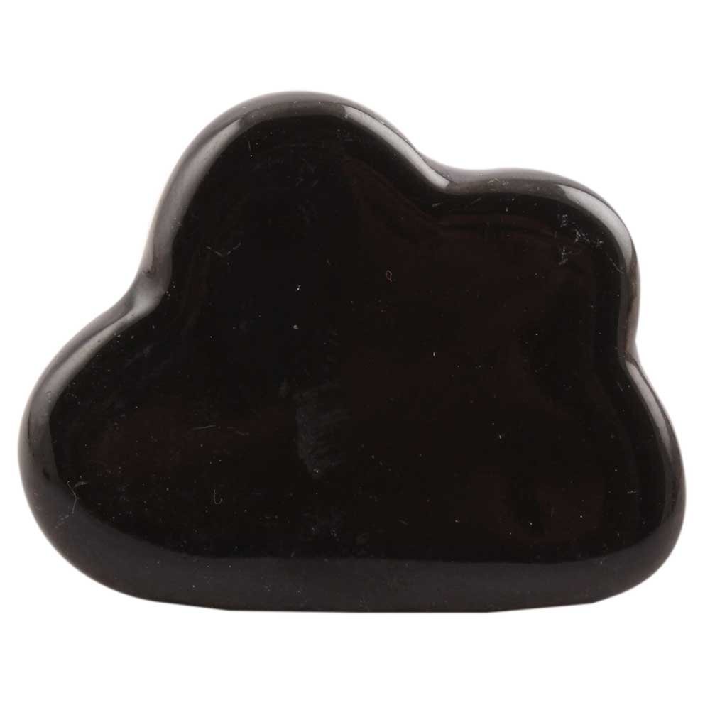6 Pack Ceramic Cloud Black Luxury Drawer Knobs - Premium Kitchen Cabinet Hardware, Decorative Dresser Pulls for Bedroom & Bathroom - Handcrafted Artisan Pulls for Modern Home Decor