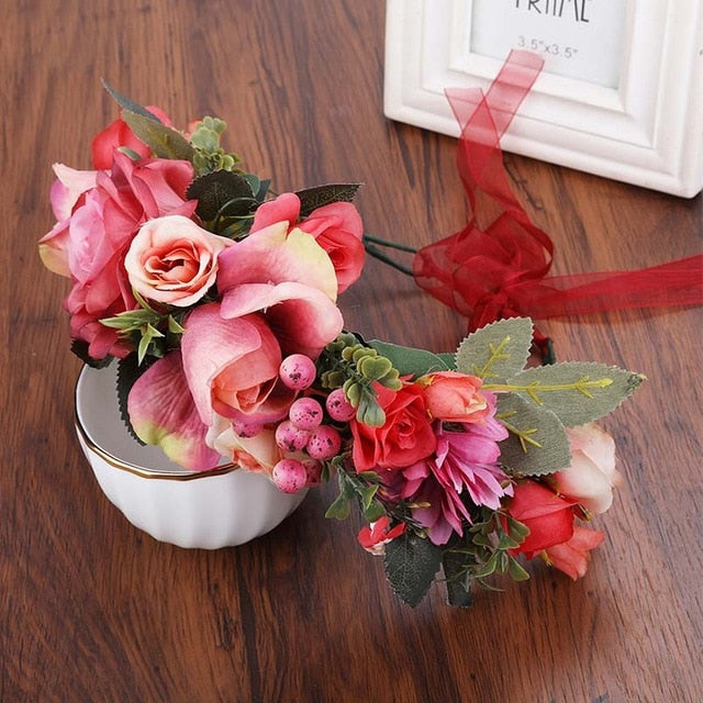 Beautiful Floral Wreath for Home Decor - Perfect for Weddings, Parties & Wall Decorations