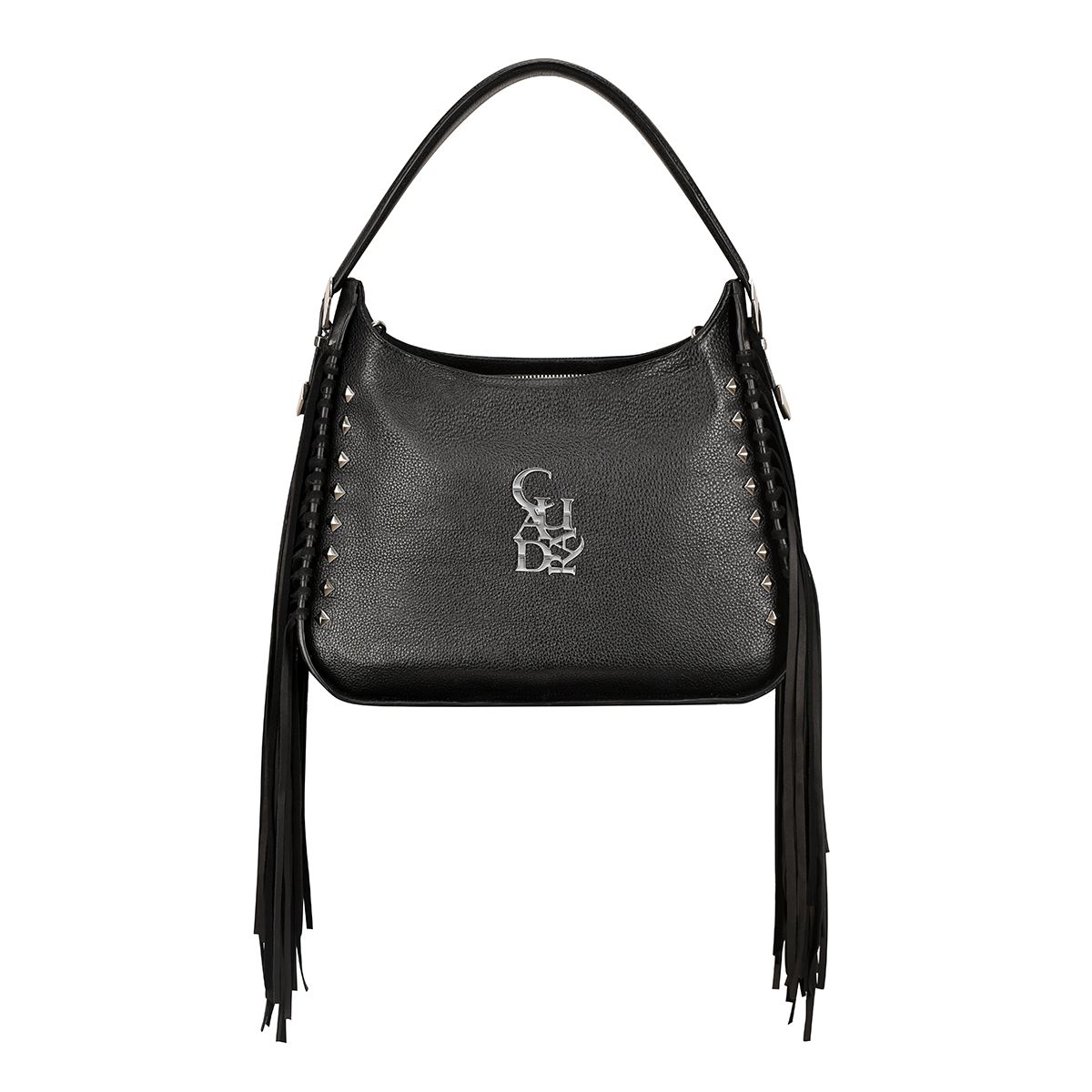 BOD54BN Women's Cuadra Black Casual Leather Fringe Shoulder Bag - Stylish Crossbody Purse for Everyday Use, Work & Date Nights