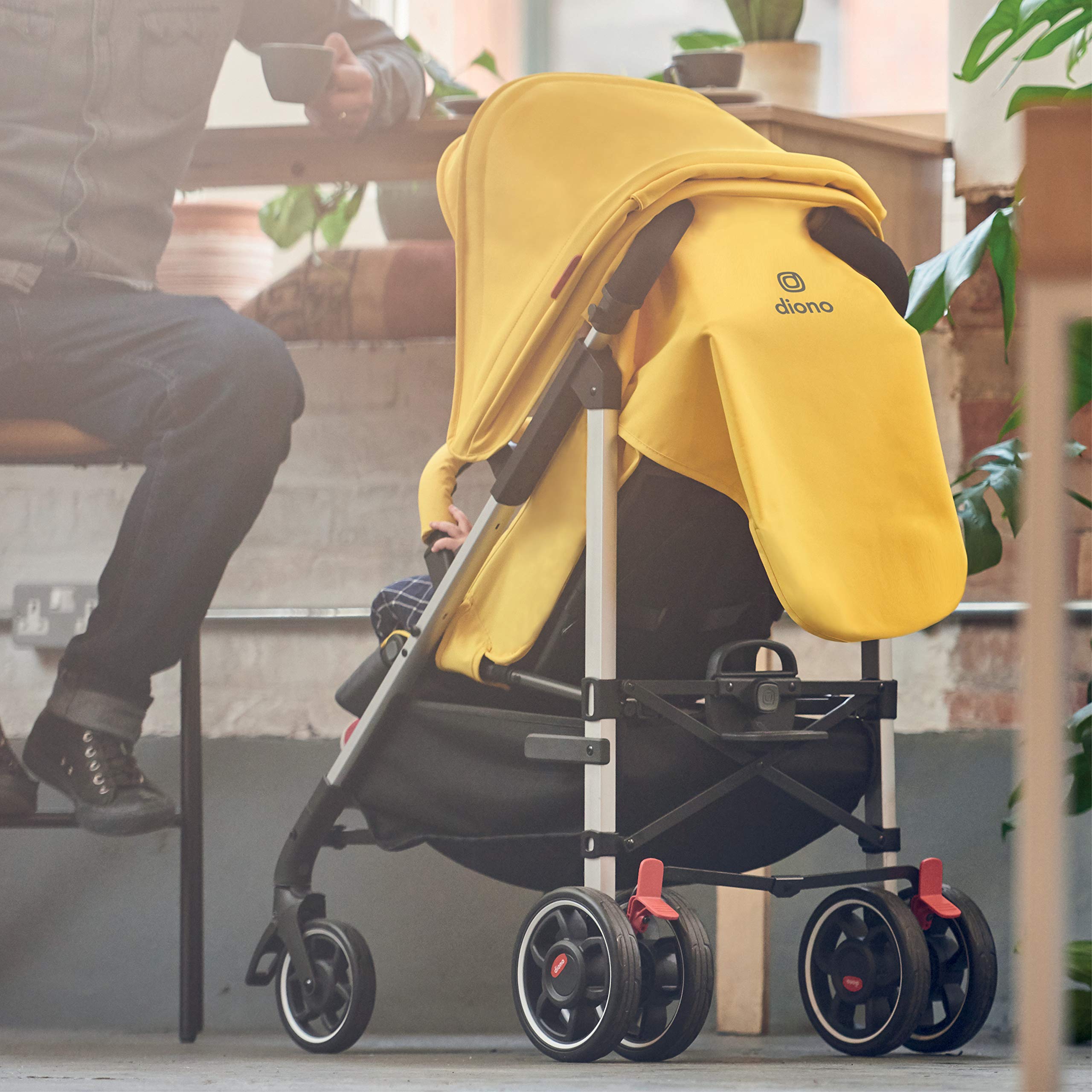 Diono Flexa Luxe Lightweight Umbrella Stroller for Babies & Toddlers - Compact Fold, Car Seat Compatible, XL Storage Basket, Black Camo - Perfect for Travel, Shopping & Everyday Use