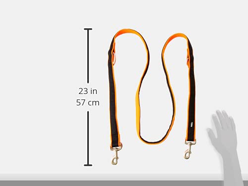 Preno Mesh Training Leash for Dogs - 200 cm (6.5 ft) Adjustable Length, 25-35 mm Width, Reflective Neon Orange - Perfect for Walking, Running & Obedience Training