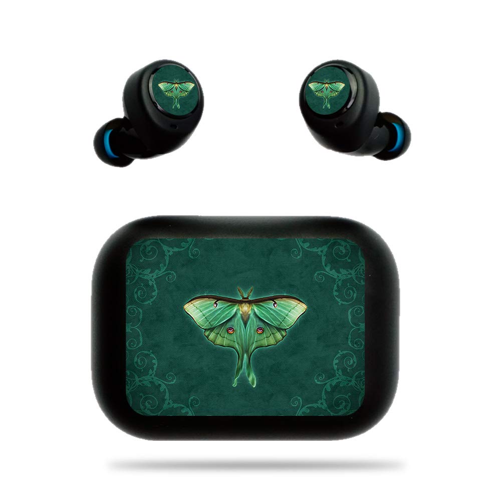 MightySkins Protective Vinyl Skin Wrap for Amazon Echo Buds - Luna Moth Design | Durable, Customizable Decal Cover | Easy to Apply & Remove | Made in USA | Perfect for Personalization and Device Protection at Home, Work or Travel