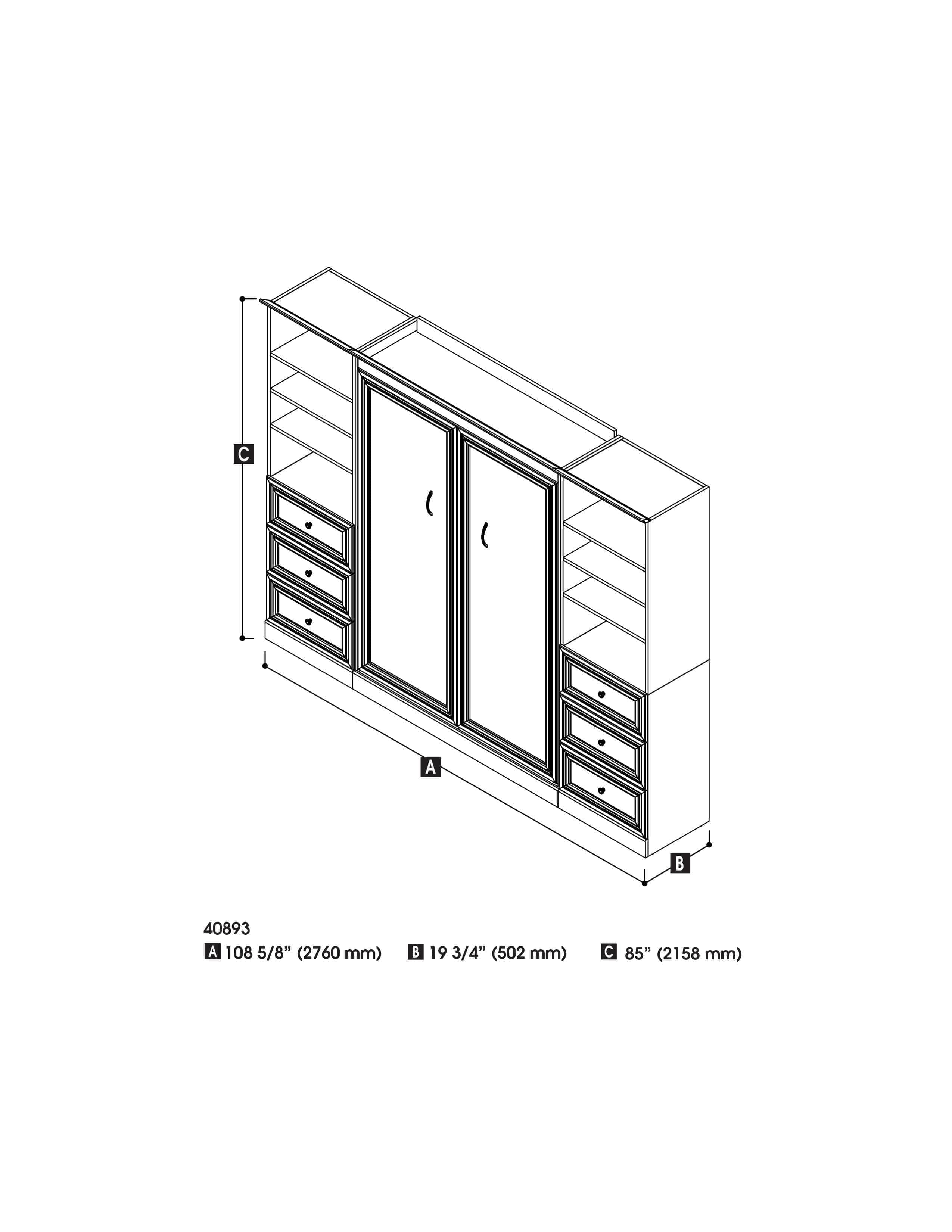Space-Saving Full Murphy Wall Bed with 2 Storage Drawers (109