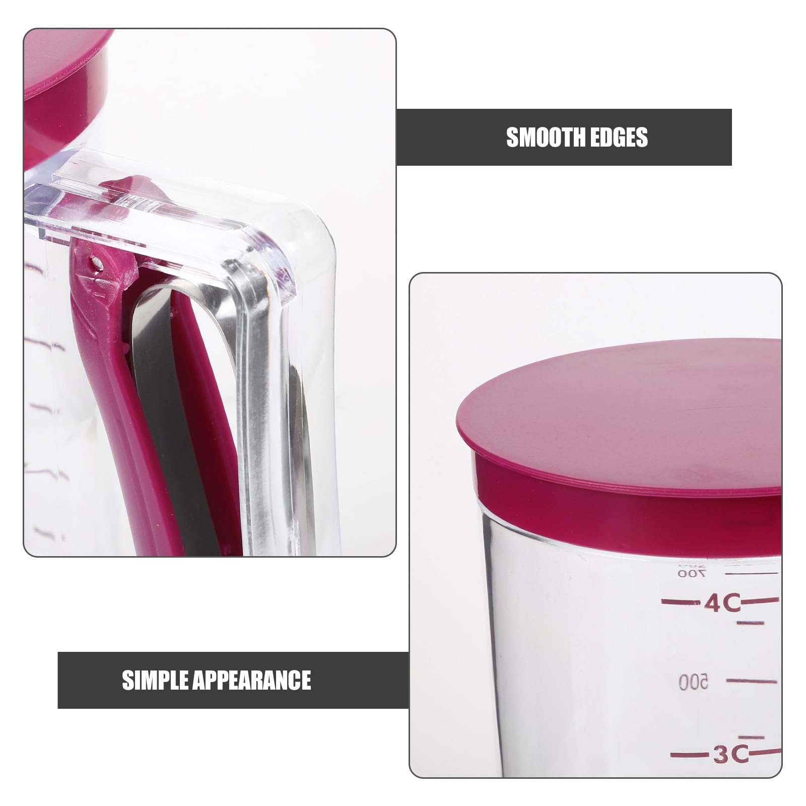 UPKOCH Pancake Dispenser with Measuring Marks - Perfect for Baking Pancakes, Cupcakes, Waffles, Cakes & Muffins - Ideal for Breakfast, Brunch, Kids Parties & Holiday Baking