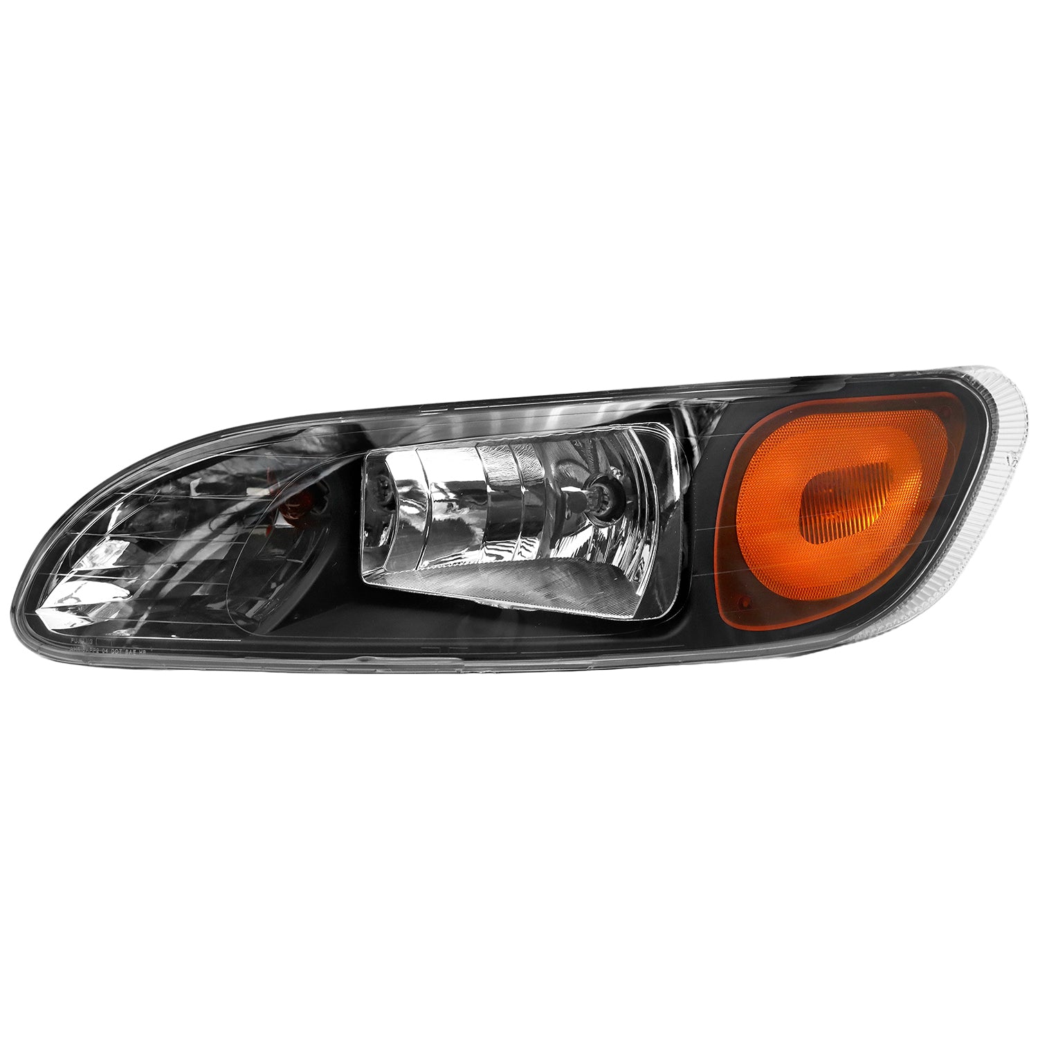 Black Headlight Assembly Pair for 2005-2015 Peterbilt 325 330 335 337 340 348 382 384 386 387 Trucks - Left Driver & Right Passenger Side Replacement - Perfect for Night Driving and Enhanced Road Safety