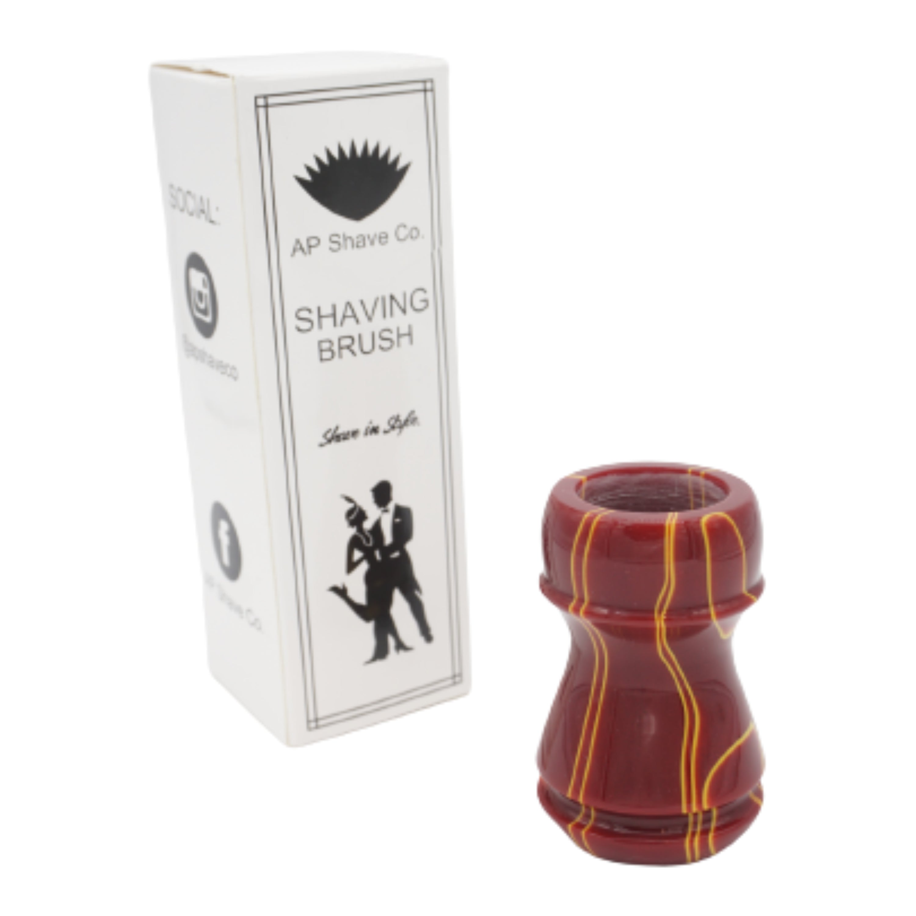 Premium Infrared Handcrafted Shaving Brush Handle for 24mm & 26mm Knots - Luxury Wet Shaving & Grooming Essential for Men's Beard Care Routine