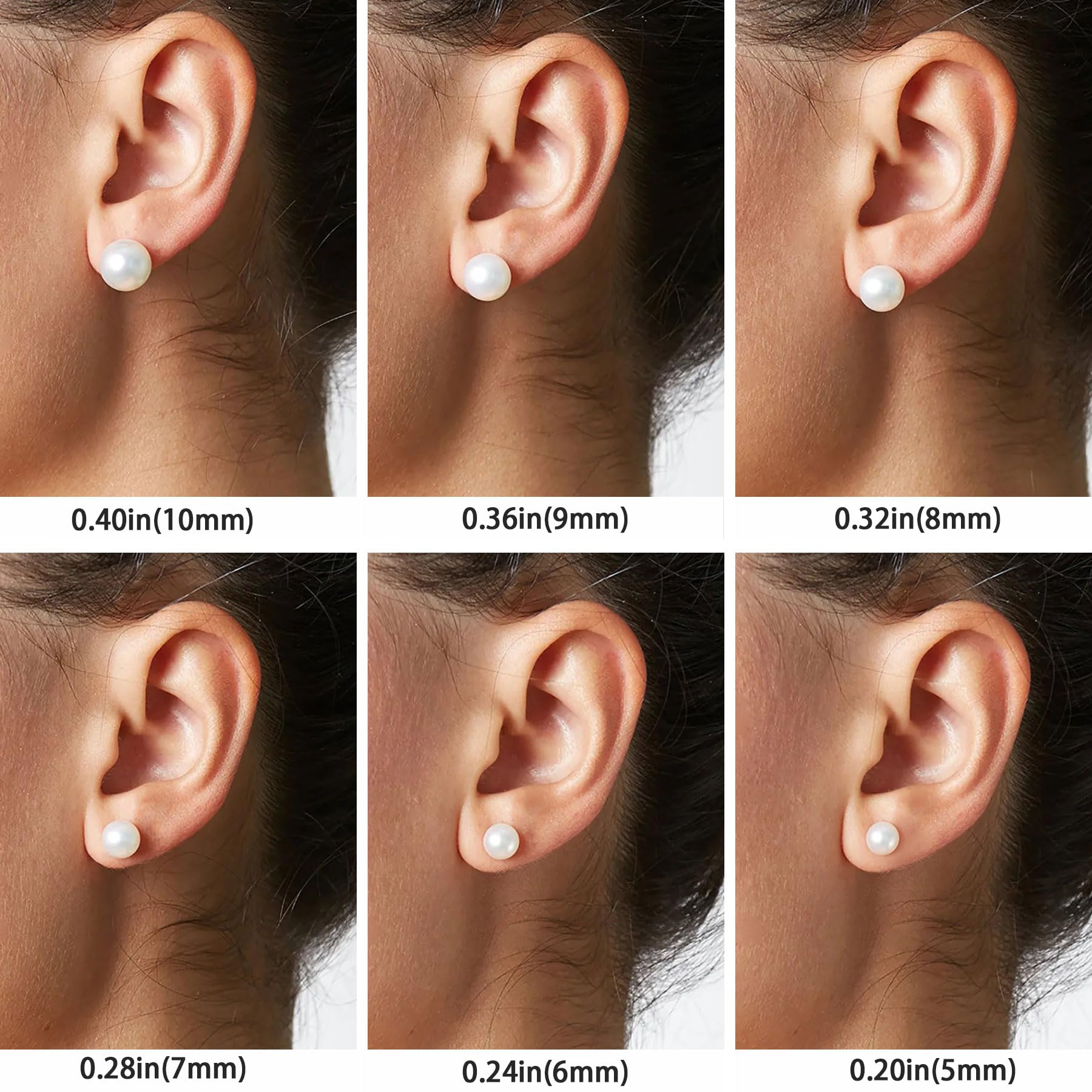 AAA Quality Freshwater Cultured Pearl Stud Earrings for Women - Sterling Silver White Button Pearl Earrings | Perfect Gift for Birthday, Anniversary & Special Occasions