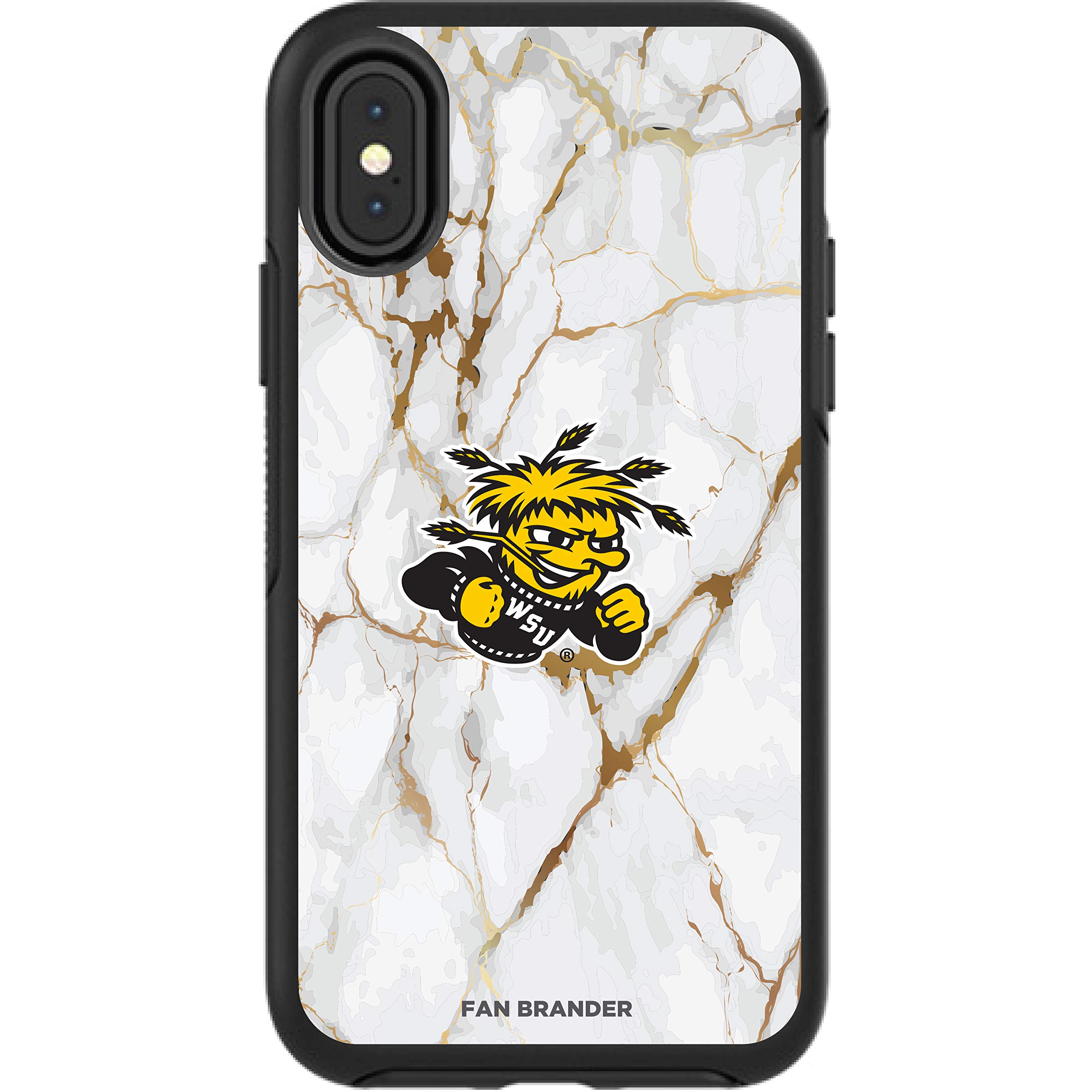 NCAA OtterBox Symmetry Phone Case Compatible with Apple iPhone - White Marble Design | Durable Protection for Sports Fans & Everyday Use