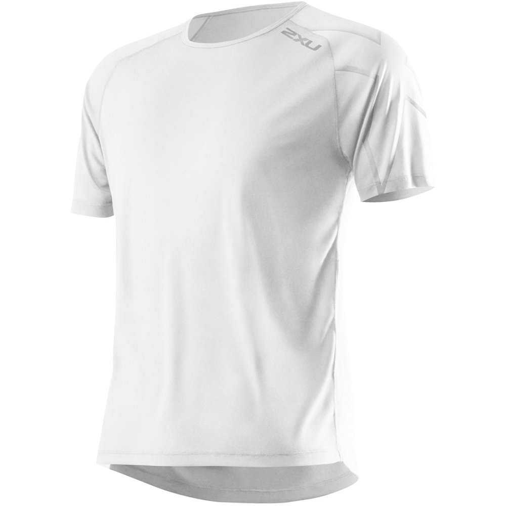 2XU Men's Ghost Short Sleeve Running Shirt - Lightweight Performance Top for Training & Racing - Moisture Wicking & Breathable Activewear for Gym, Jogging & Outdoor Sports
