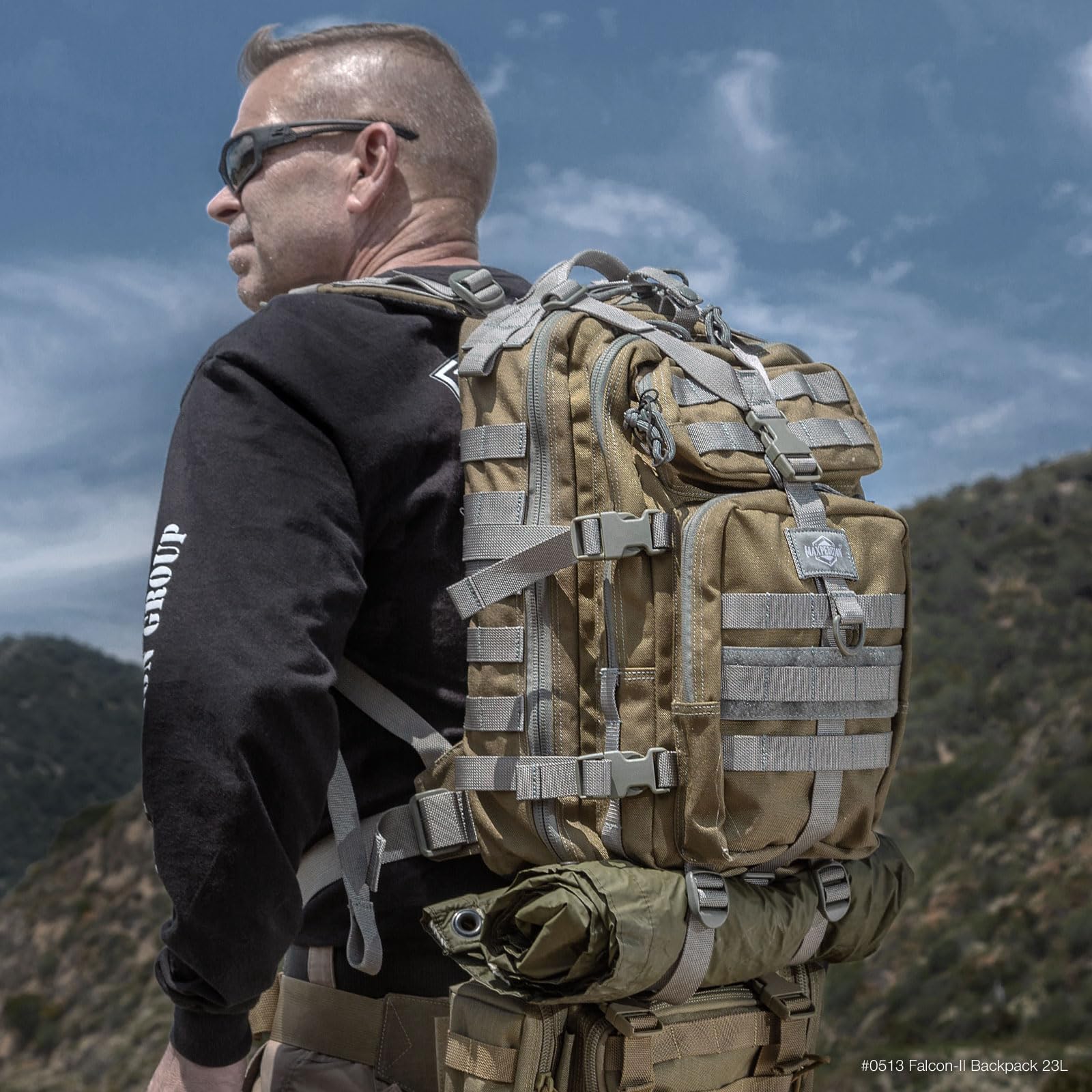 MAXPEDITION Falcon-II 23L Tactical Backpack | Military-Grade MOLLE Survival Pack | Bug Out Bag & EDC Backpack for Outdoor Adventures, Hiking & Emergency Preparedness