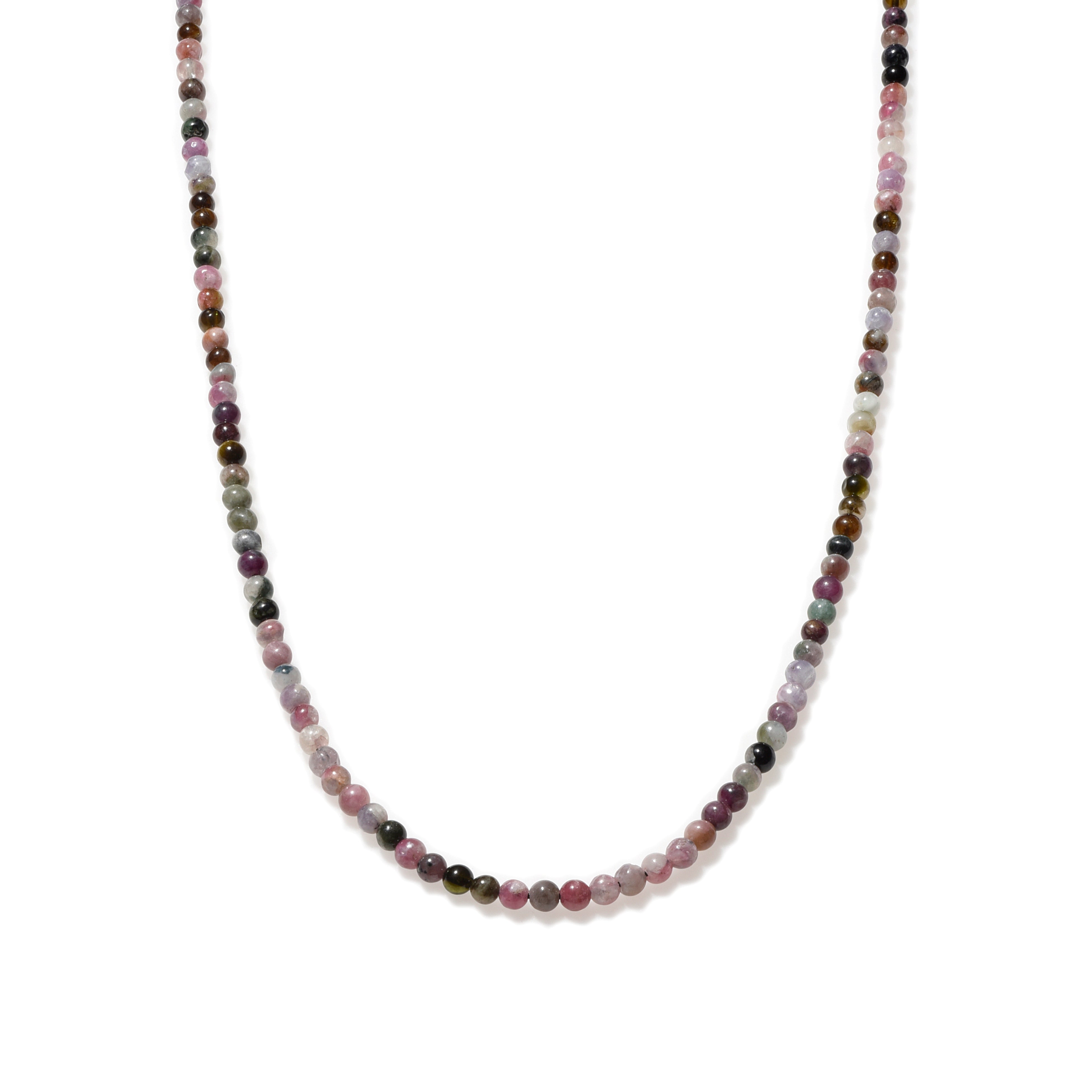 Rainbow Tourmaline Beaded Necklace - Mini Gemstone Jewelry for Women | Perfect for Boho Chic Outfits & Special Occasions