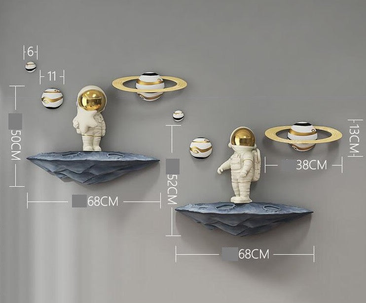 Astronaut Wall Art Decor | Space Themed Room Decor for Kids & Adults | Perfect for Bedroom, Nursery & Office Wall Decoration