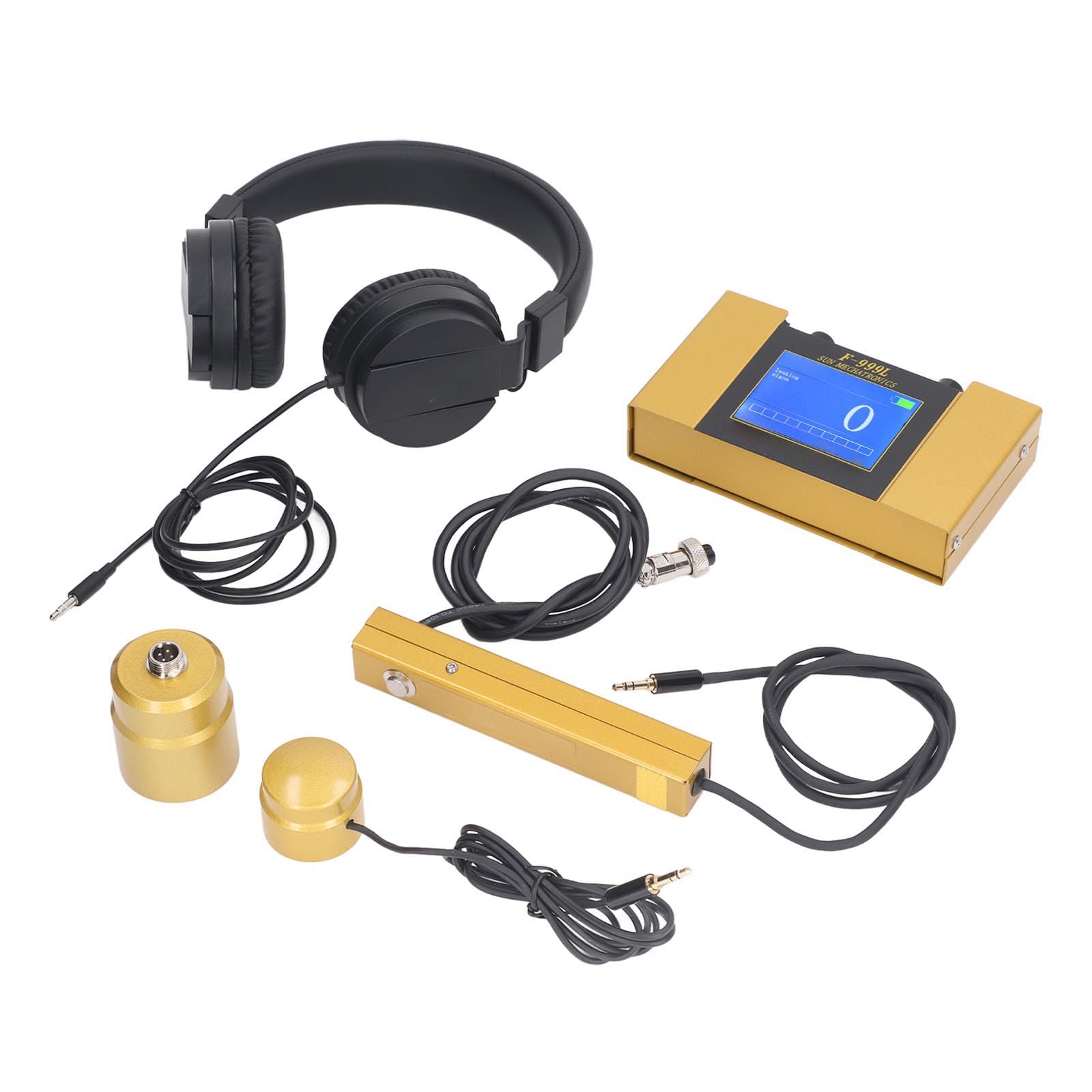 **Smart Water Leak Detector with Digital Display & Earphone - Underground Pipe Leakage Monitor for Construction, Plumbing & Home Use (US Plug) - Ideal for Basements, Bathrooms & Outdoor Pipes**