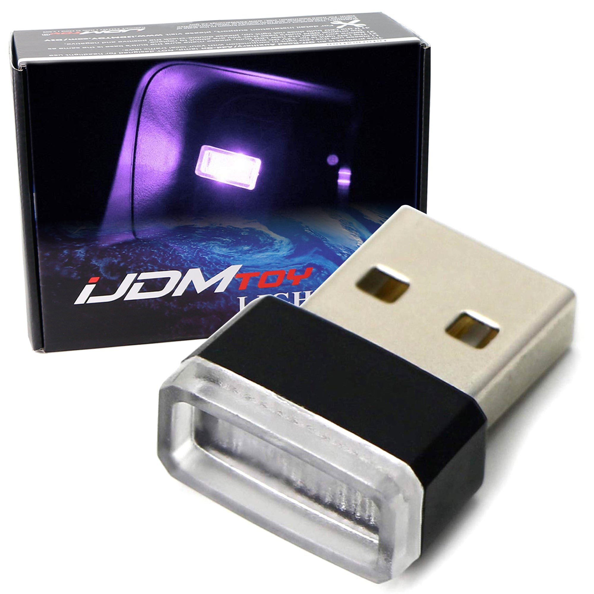 Purple Magenta USB LED Car Interior Ambient Lighting Kit – Customizable Mini Accent Lights for Cars, Trucks & SUVs – Perfect for Night Driving, Mood Lighting & Vehicle Decoration