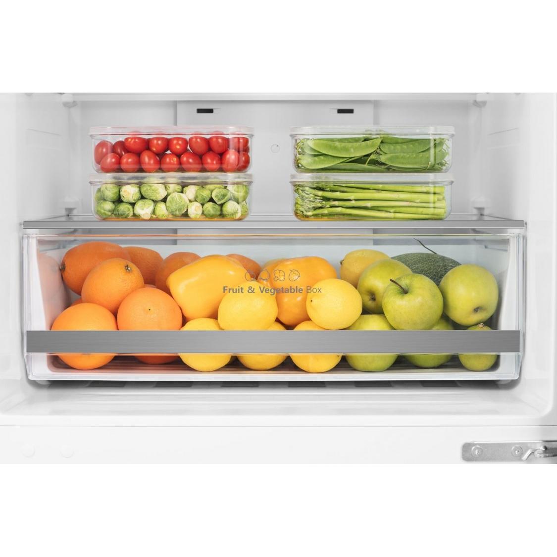AVIVA 27.6 Inch Counter Depth Bottom Freezer Refrigerator - 14.8 cu.ft Energy Efficient Stainless Steel French Door Fridge for Kitchen, Home, Office & Apartment Use