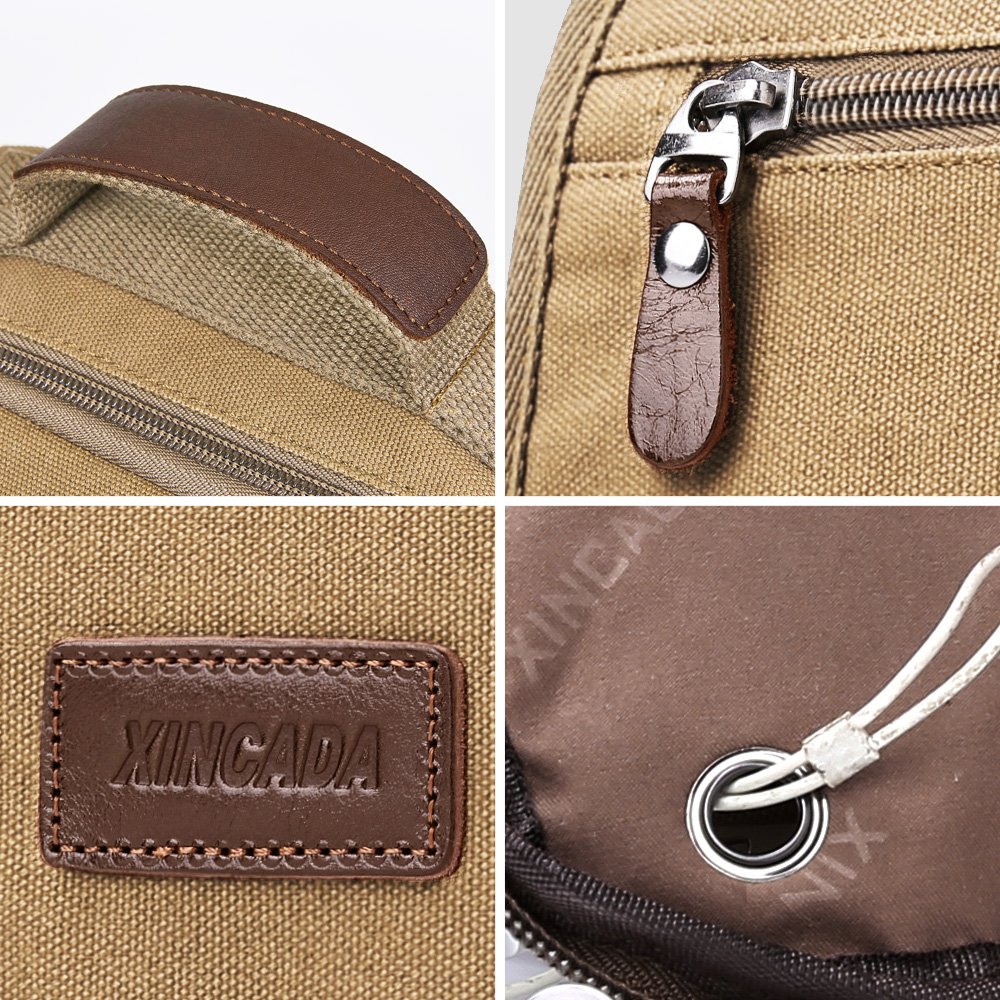 XINCADA Men's Messenger Bag - Durable Canvas Shoulder Bag for Work, Business & Travel - Stylish Crossbody Purse for Daily Commute & Office Use