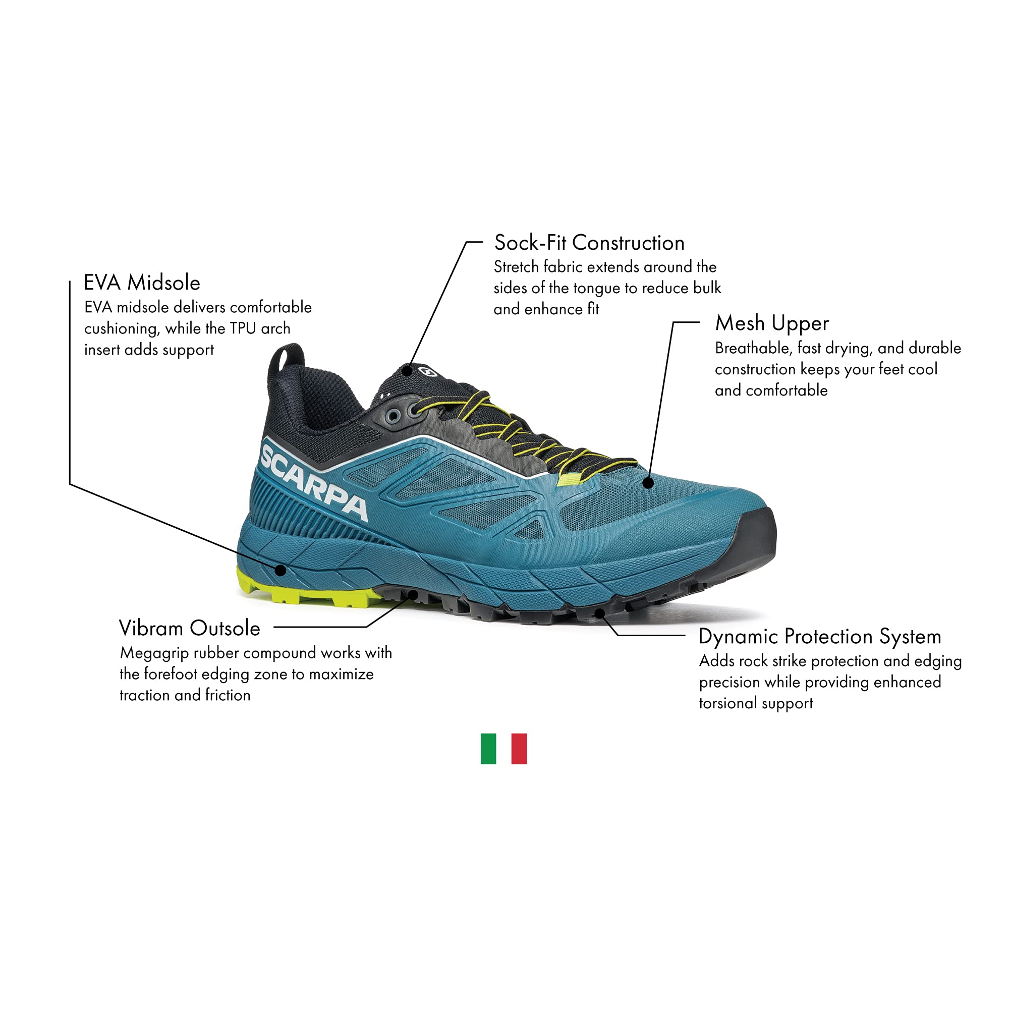 SCARPA Men's Rapid Hiking & Approach Shoes - Lightweight Trail Shoes for Outdoor Adventures, Mountain Climbing & Backpacking