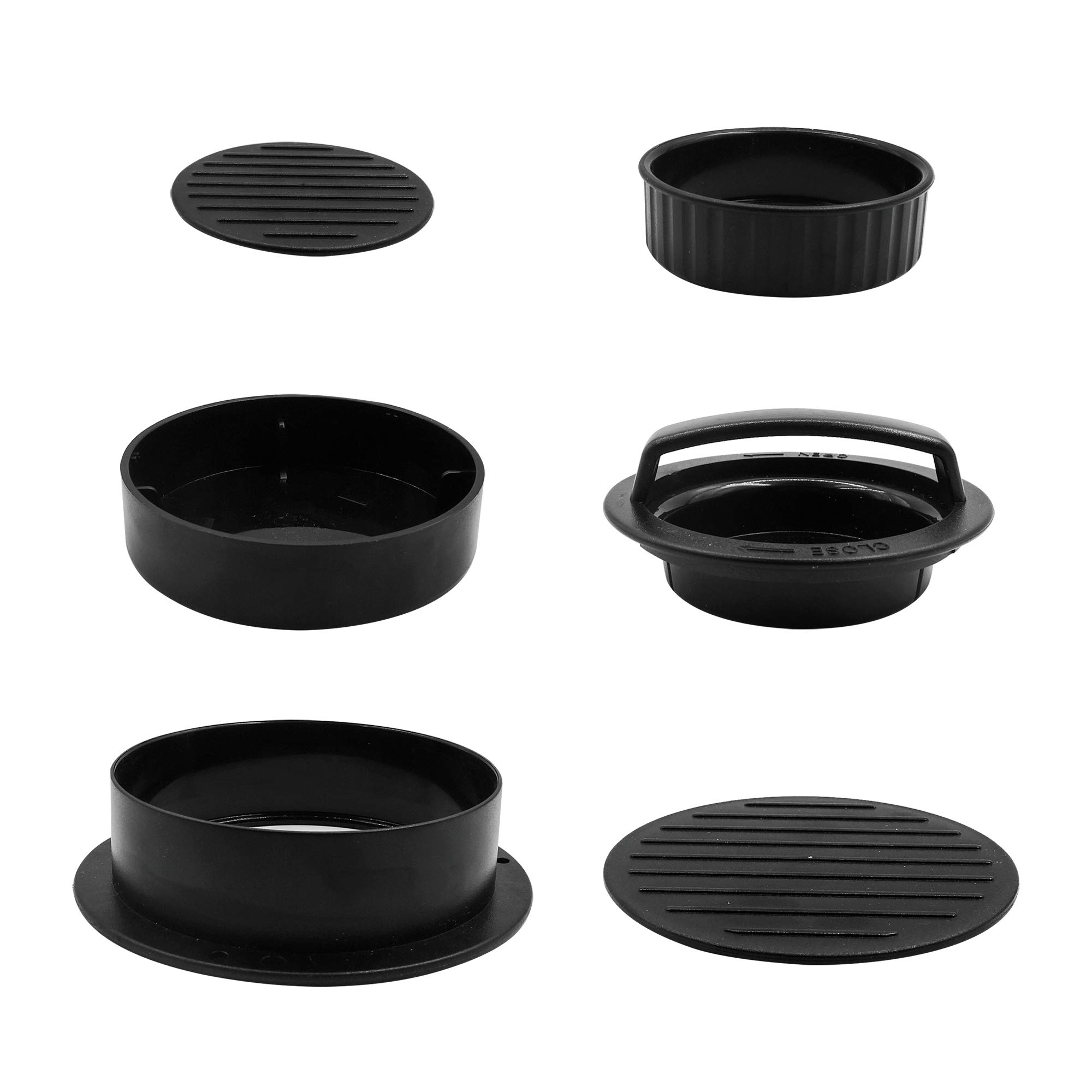 TCAIRG Hamburger Press Patty Maker - Stainless Steel Burger Mold for Stuffed Burgers, Sliders & Beef Patties (3 Sizes) with 100 Wax Papers - Perfect for BBQ, Home Cooking & Restaurant Use