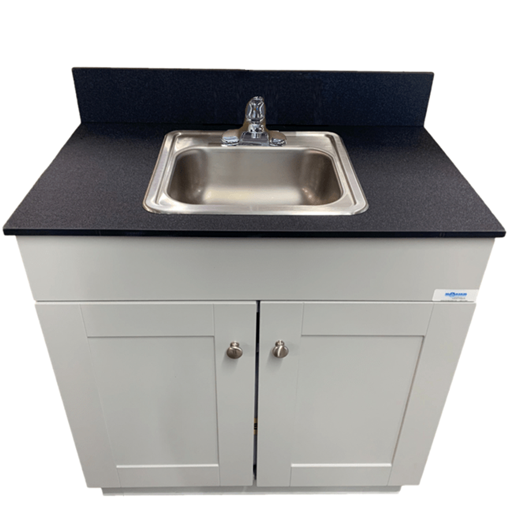 Portable Sink with Cabinet - White, Gray or Maple Finish | 38