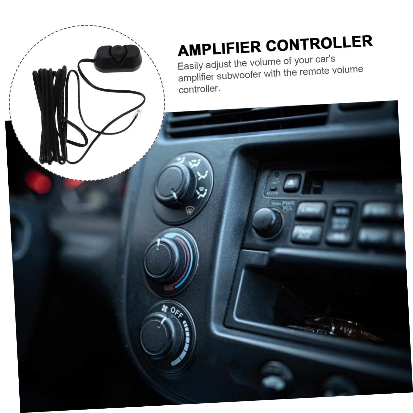 Universal Car Subwoofer Bass Remote Control Knob - Amplifier Volume Adjuster for Enhanced Audio Experience | Perfect for Car Audio Systems, Home Theaters & DIY Installations
