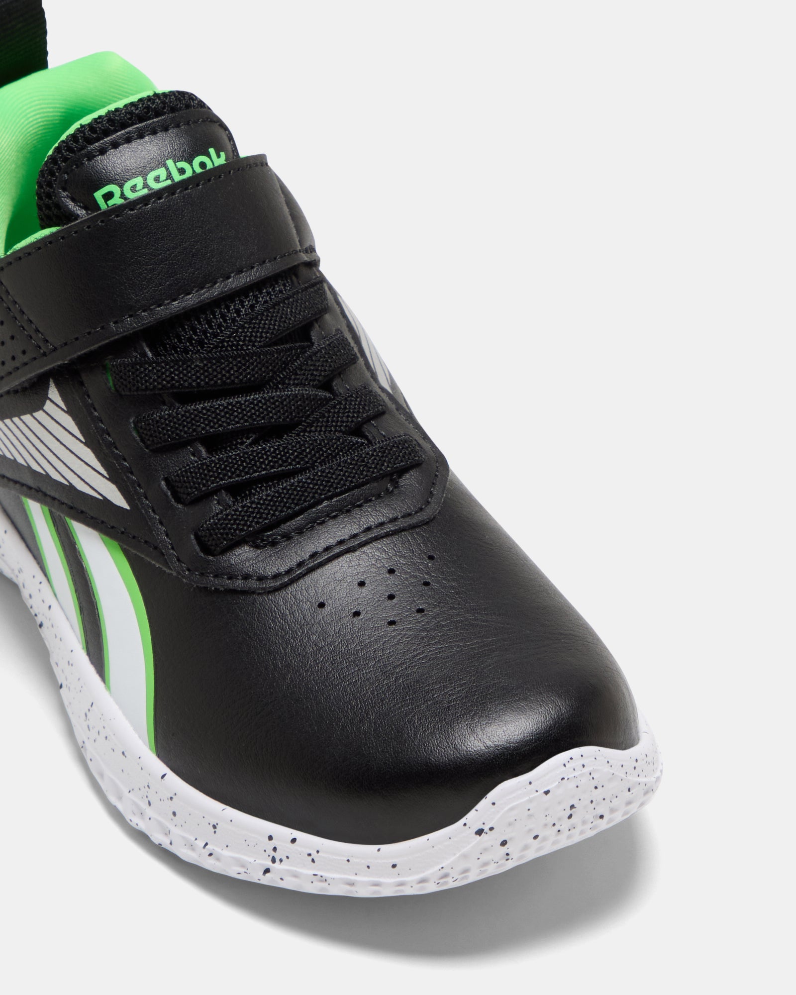 Rush Runner Syn EL TS Running Shoes for Men - Black/Solar Lime/White - Lightweight & Breathable for Jogging, Gym & Daily Wear