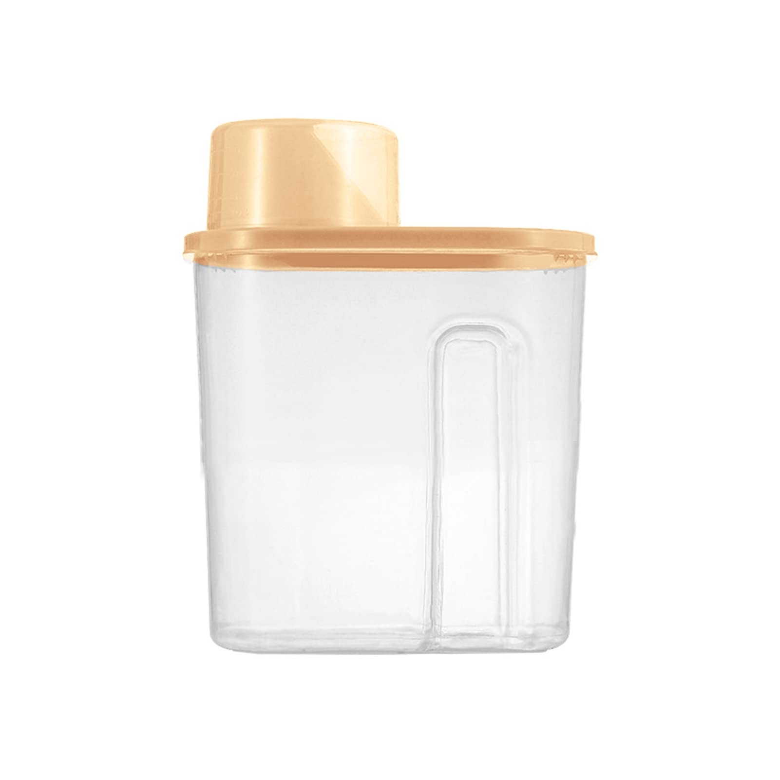 Kasituny Clear Plastic Food Storage Container with Measuring Cup - Airtight Kitchen Organizer for Dried Fruits, Grains, Cereals & More | Perfect for Pantry, Countertop & Home Organization